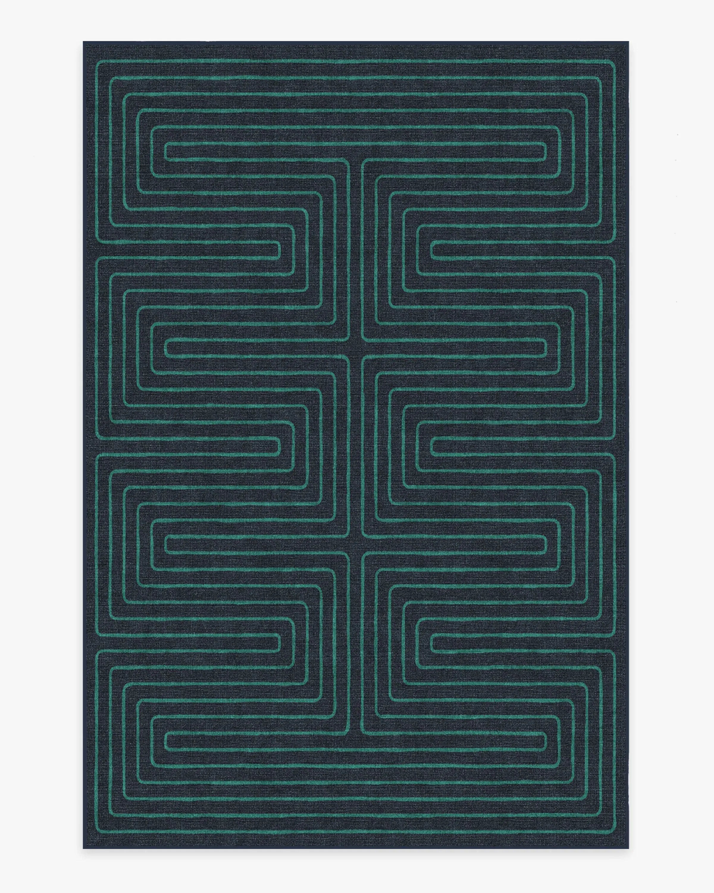 Rectangle Area Rug Machine Washable - Navy, Chenille