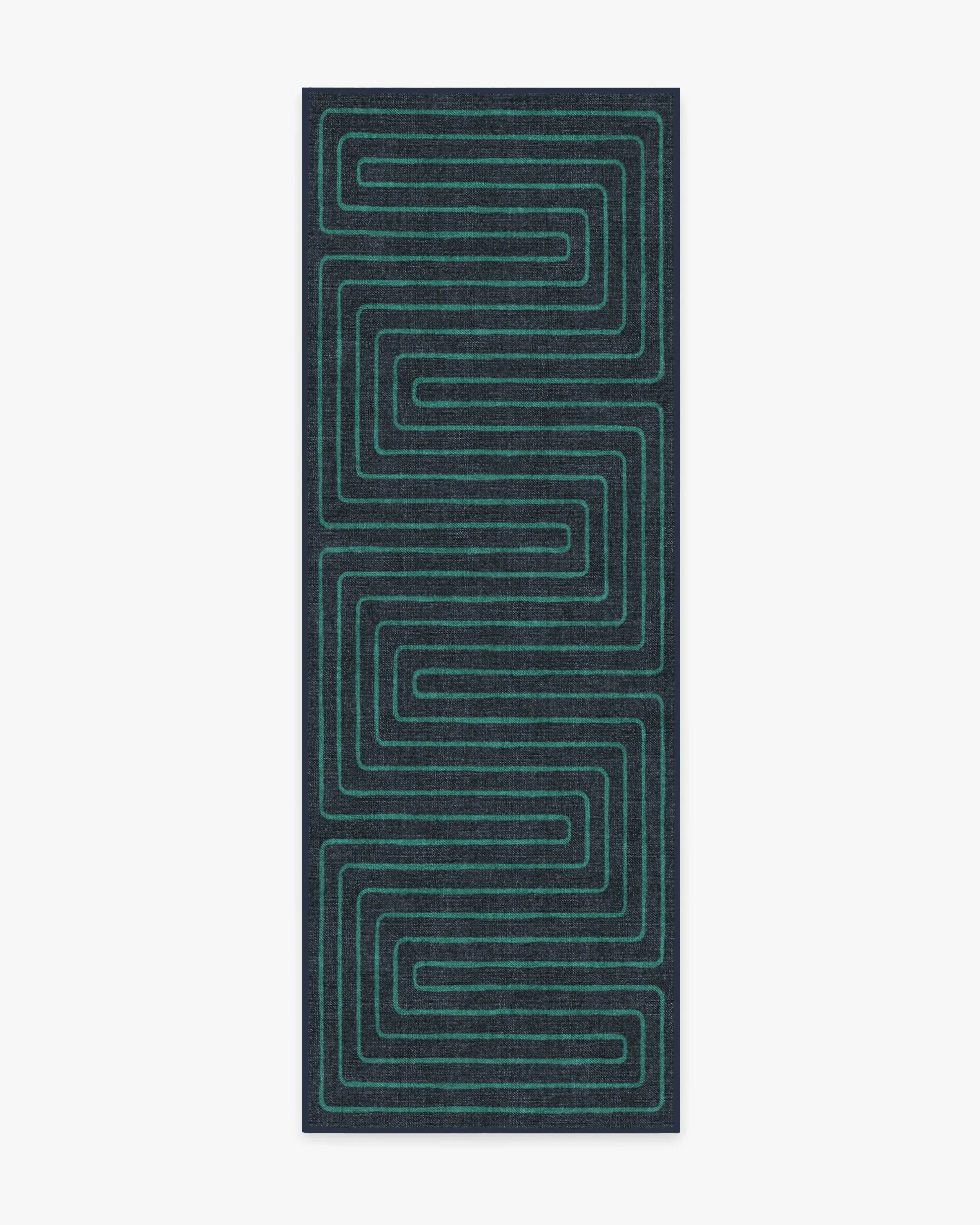 Rectangle Area Rug Machine Washable - Navy, Chenille
