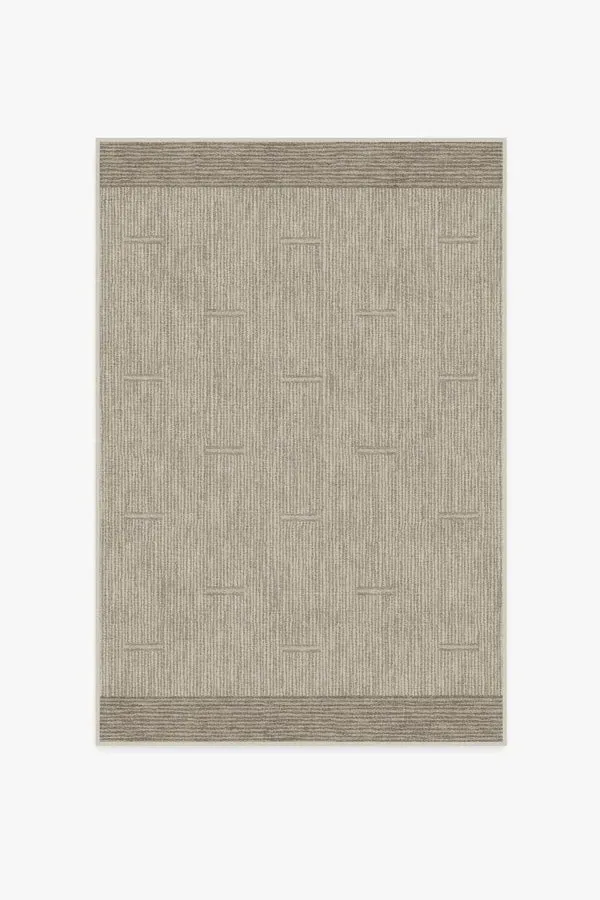 Rectangular Area Rug Machine Washable - Beige