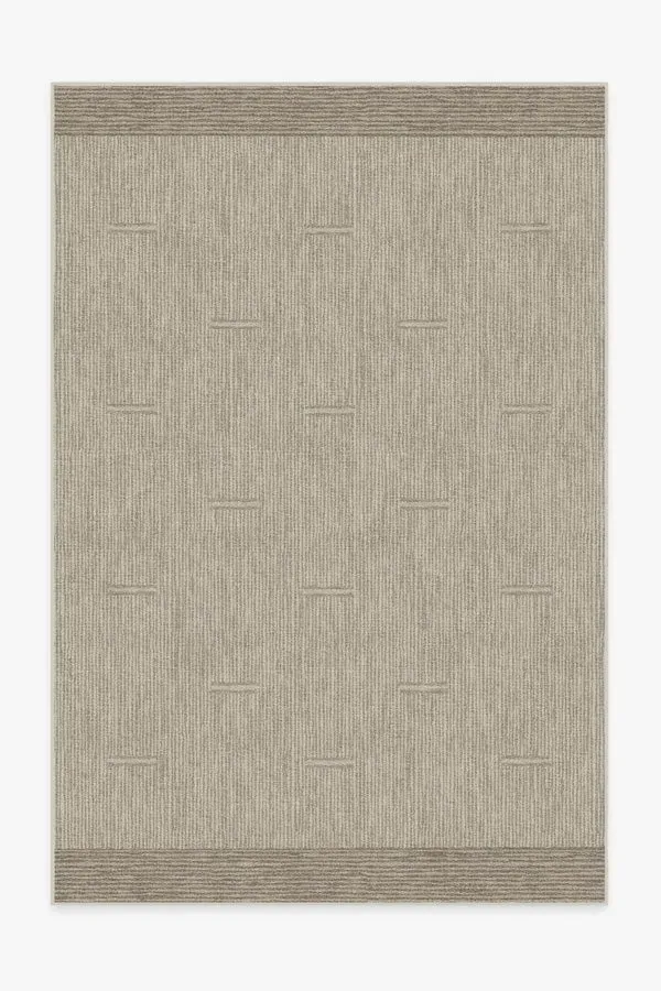 Rectangular Area Rug Machine Washable - Beige