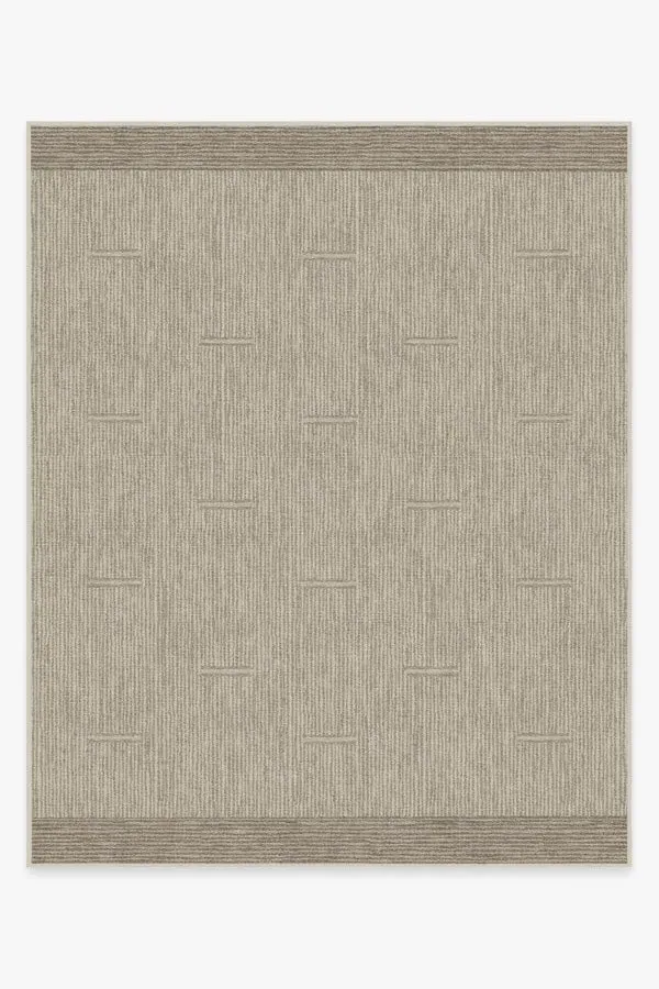 Rectangular Area Rug Machine Washable - Beige