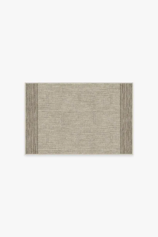 Rectangular Area Rug Machine Washable - Beige image