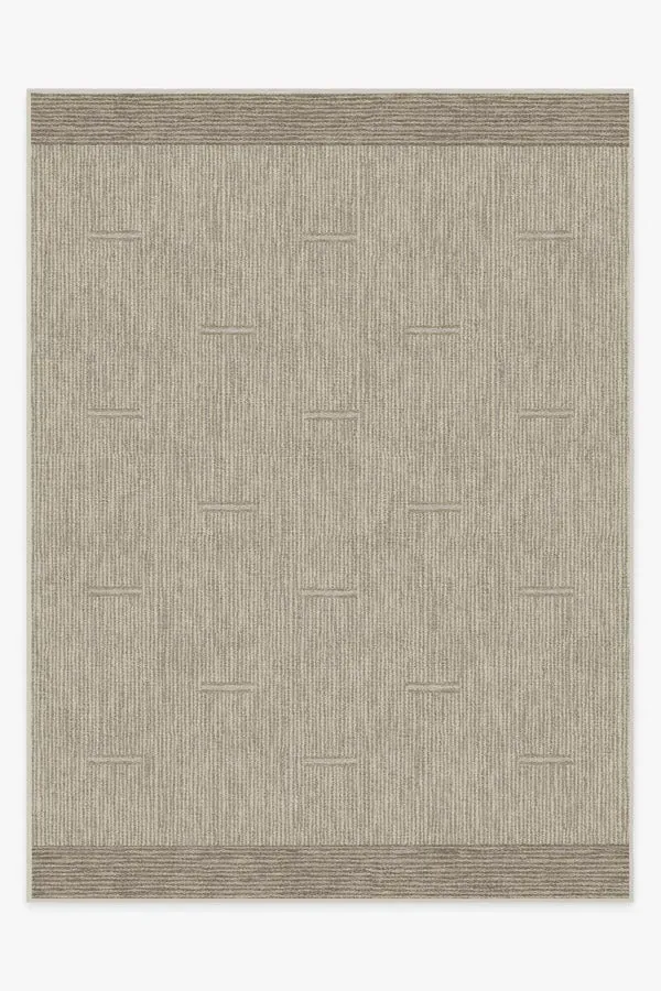 Rectangular Area Rug Machine Washable - Beige
