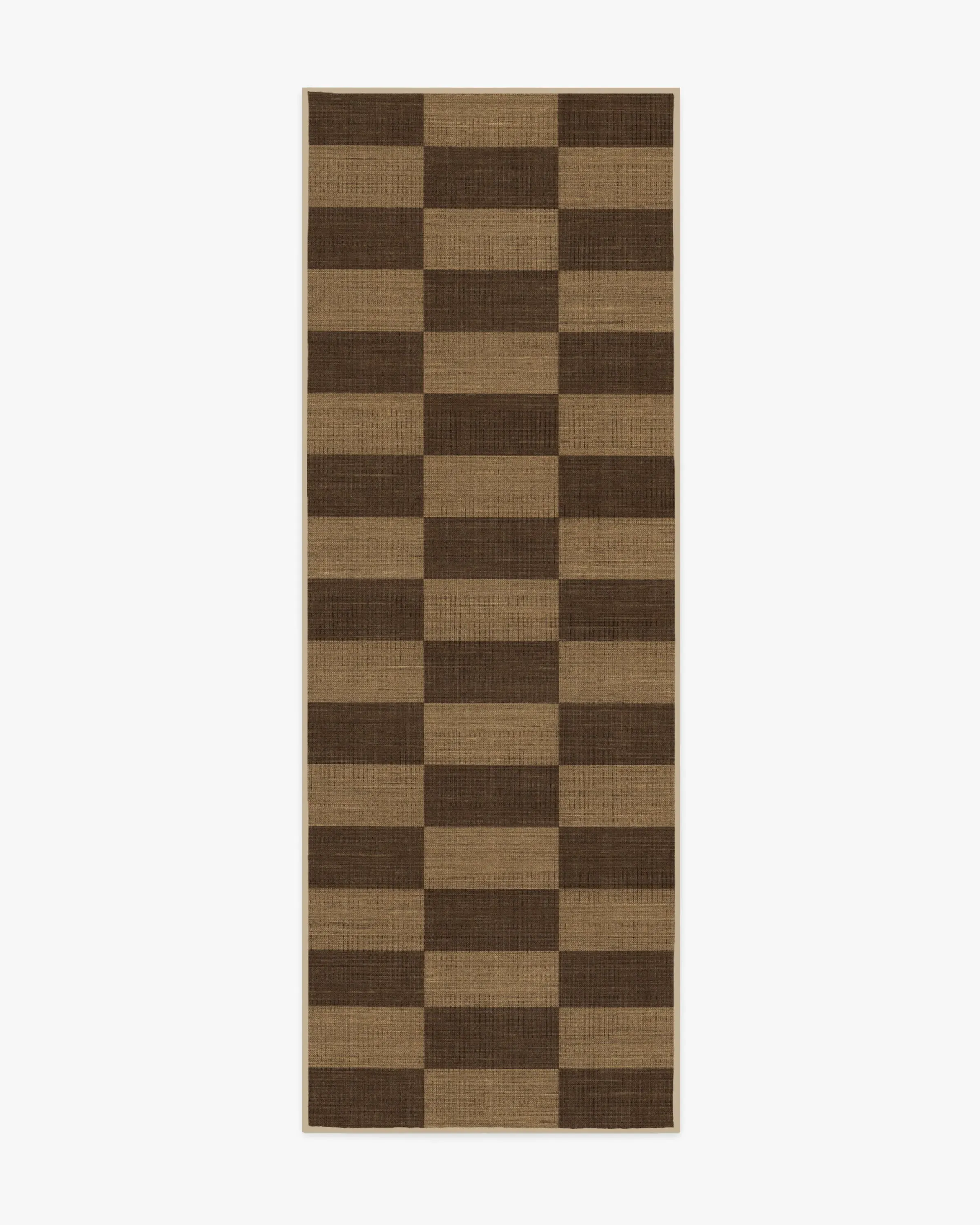 Rectangular Area Rug Machine Washable - Brown