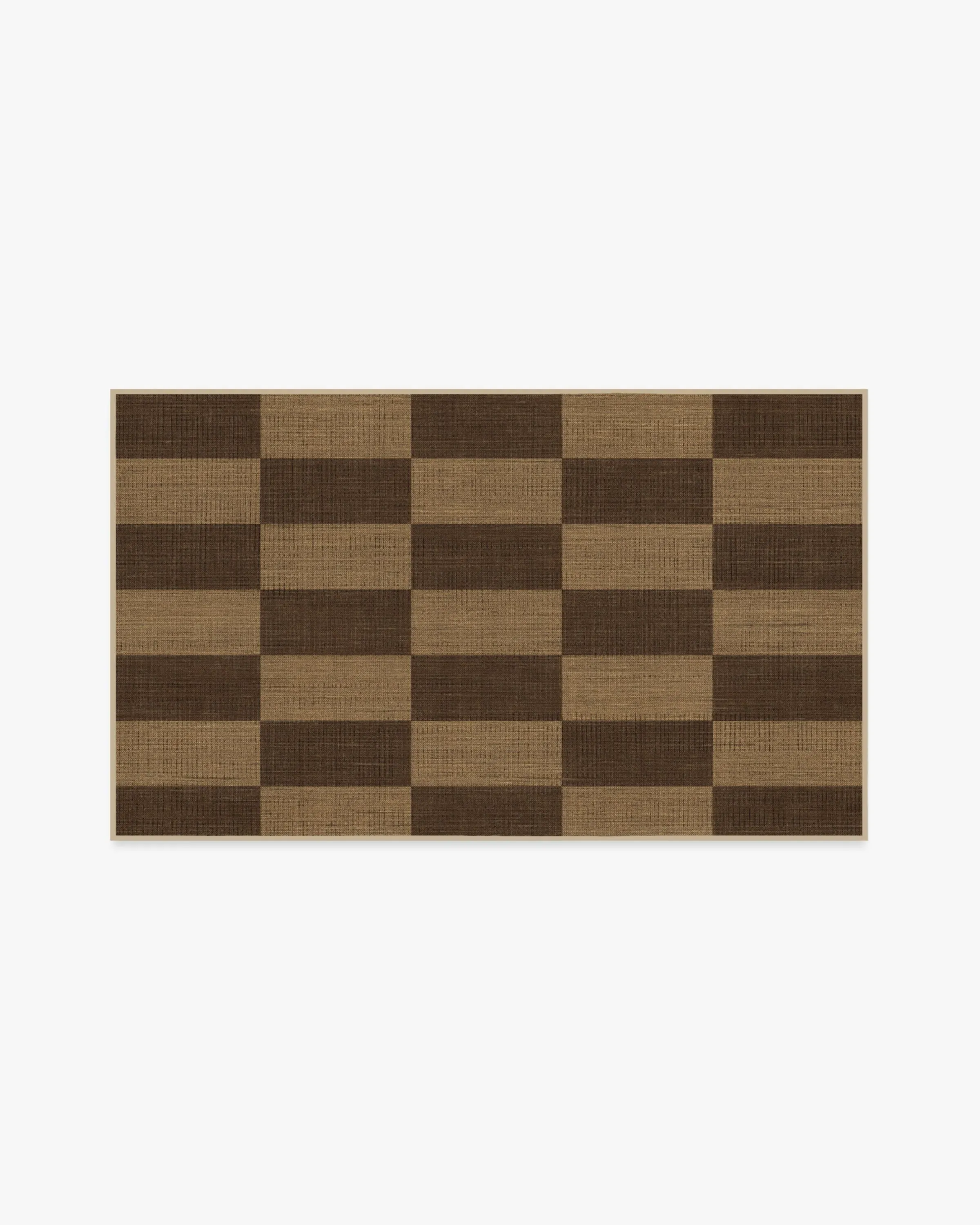 Rectangular Area Rug Machine Washable - Brown image