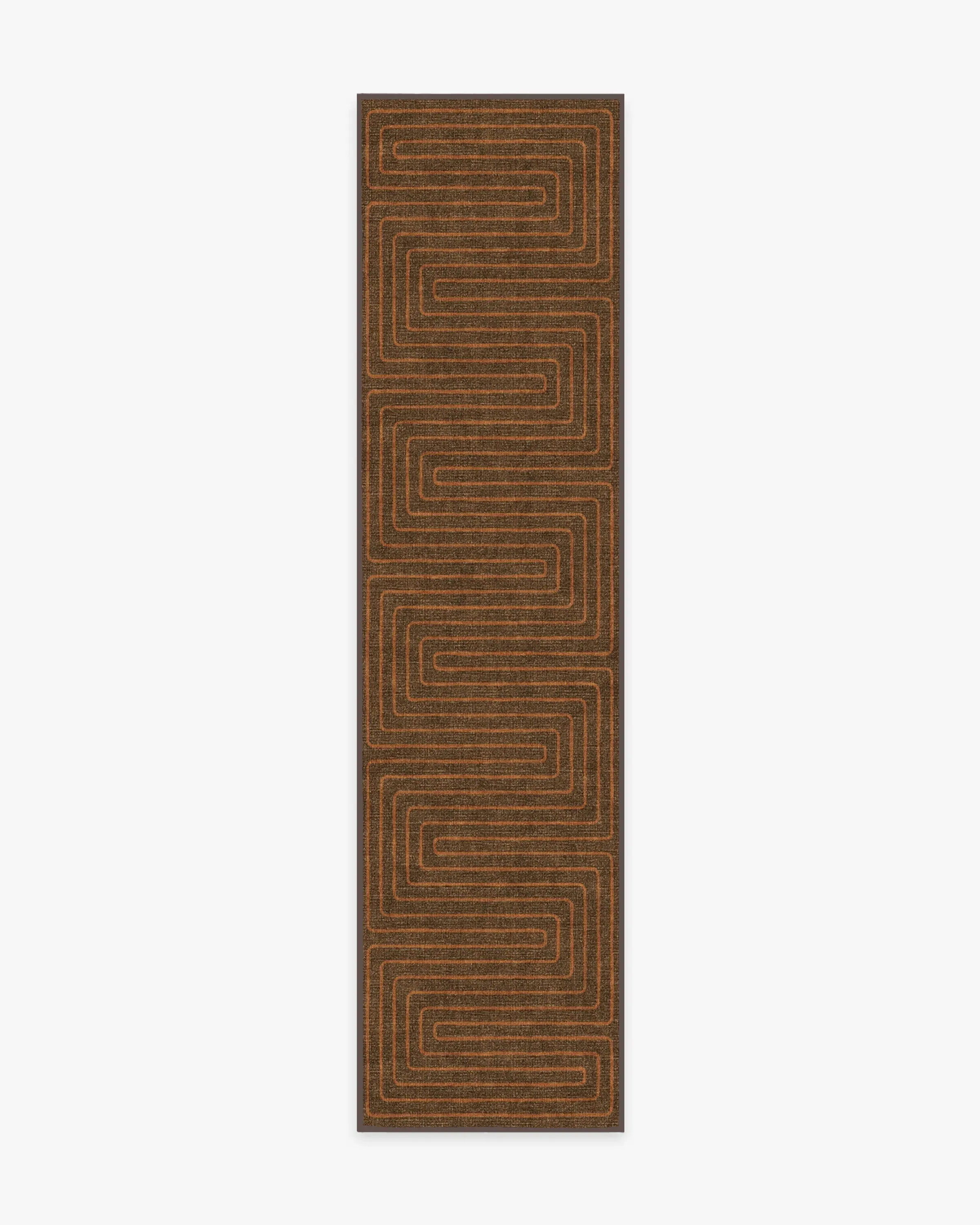 Rectangular Area Rug Machine Washable - Brown, Chenille