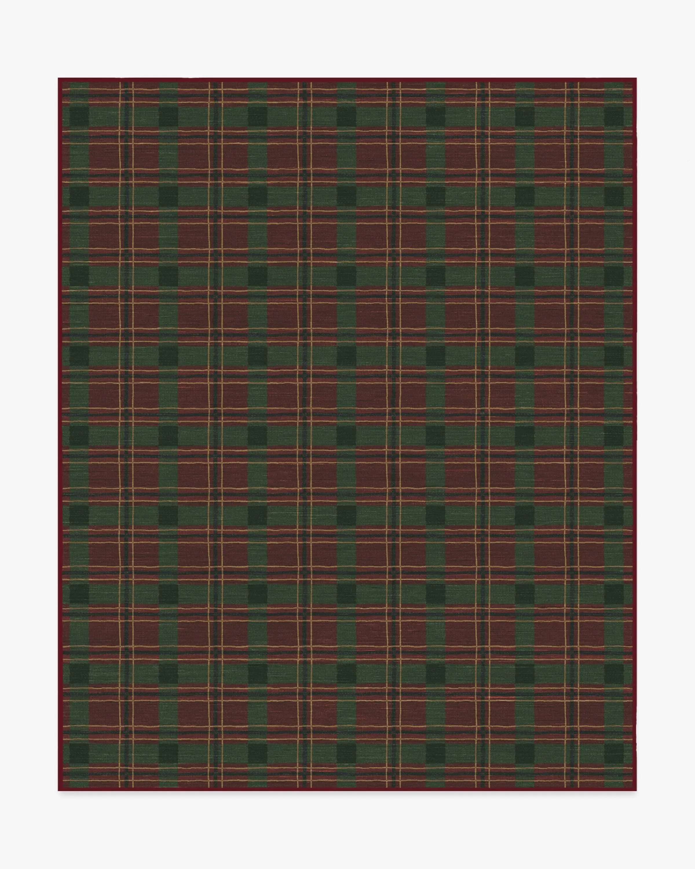 Rectangular Area Rug Machine Washable - Burgundy