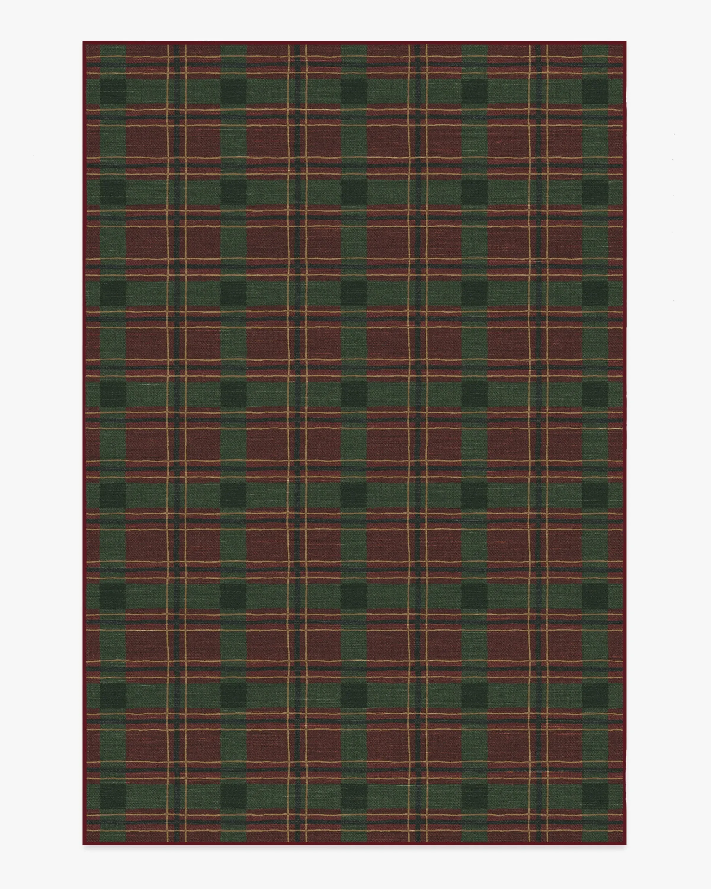 Rectangular Area Rug Machine Washable - Burgundy