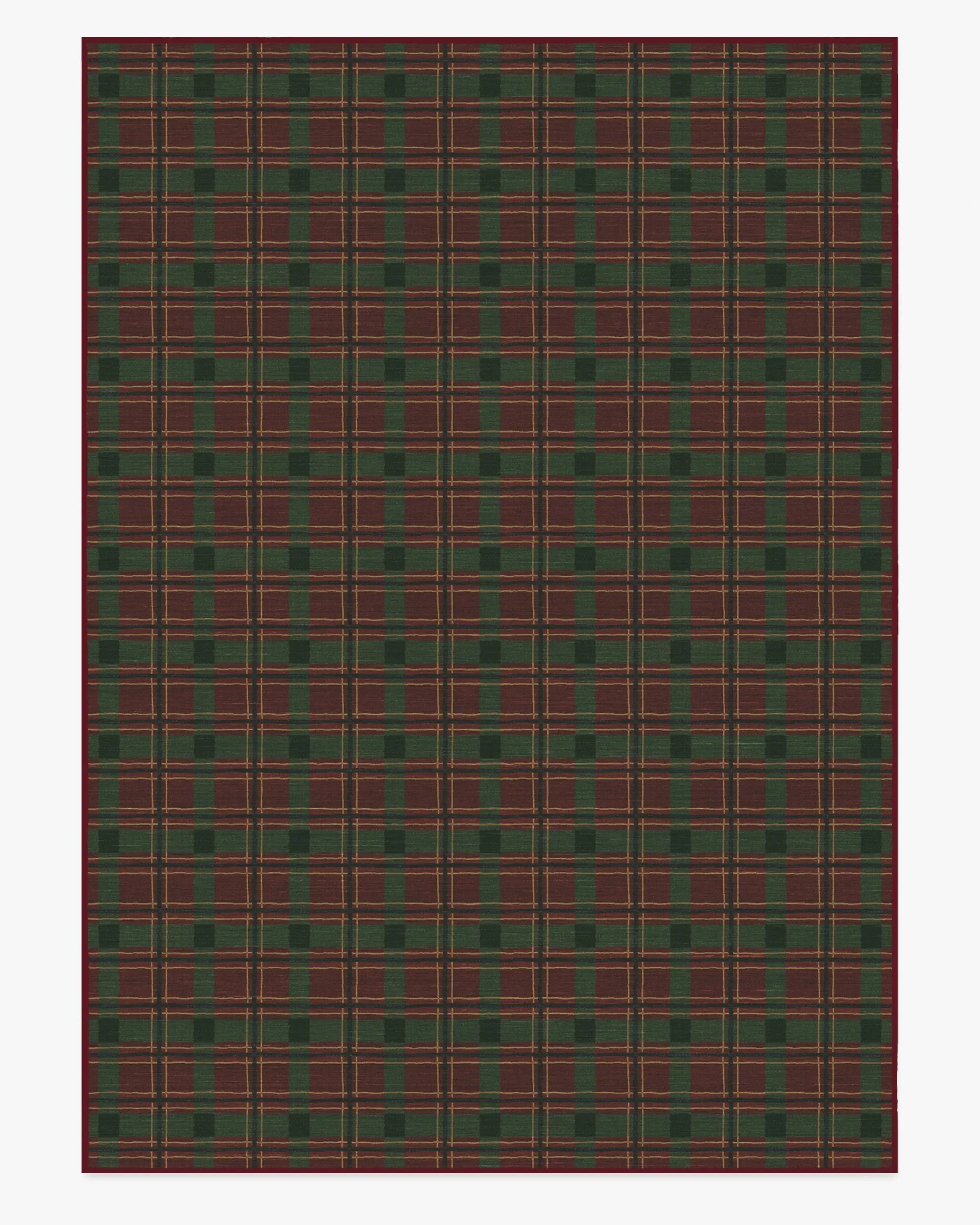 Rectangular Area Rug Machine Washable - Burgundy