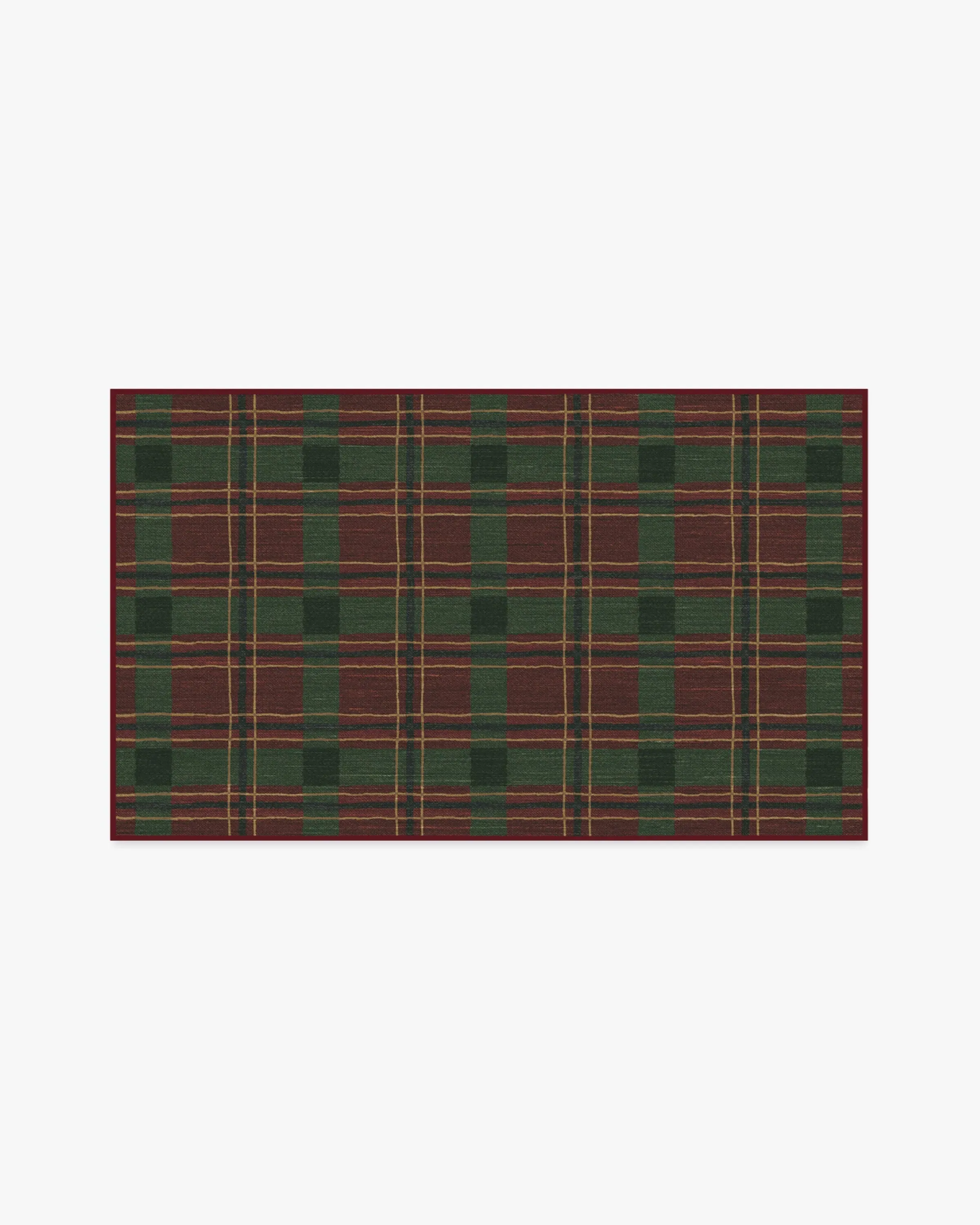 Rectangular Area Rug Machine Washable - Burgundy