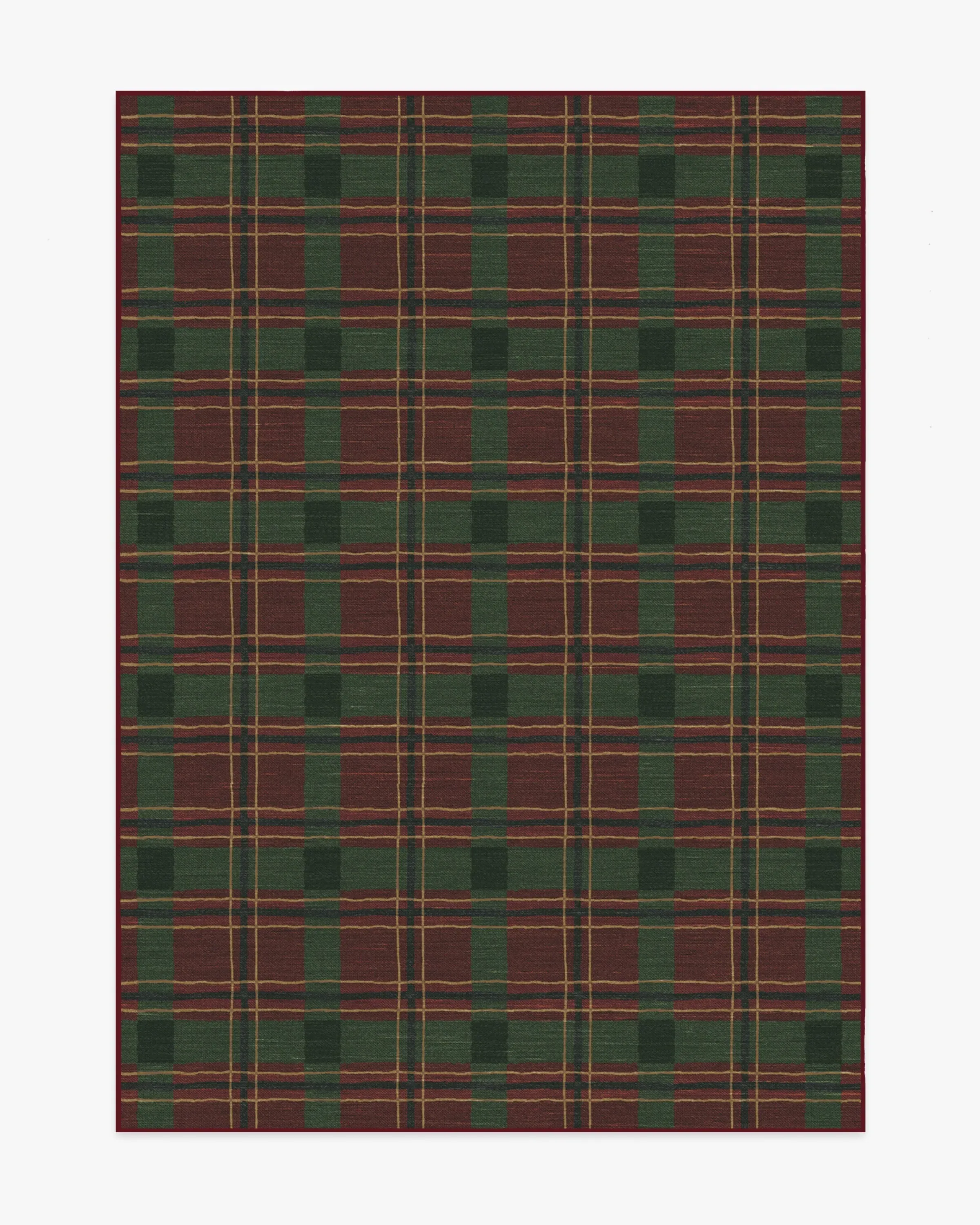 Rectangular Area Rug Machine Washable - Burgundy