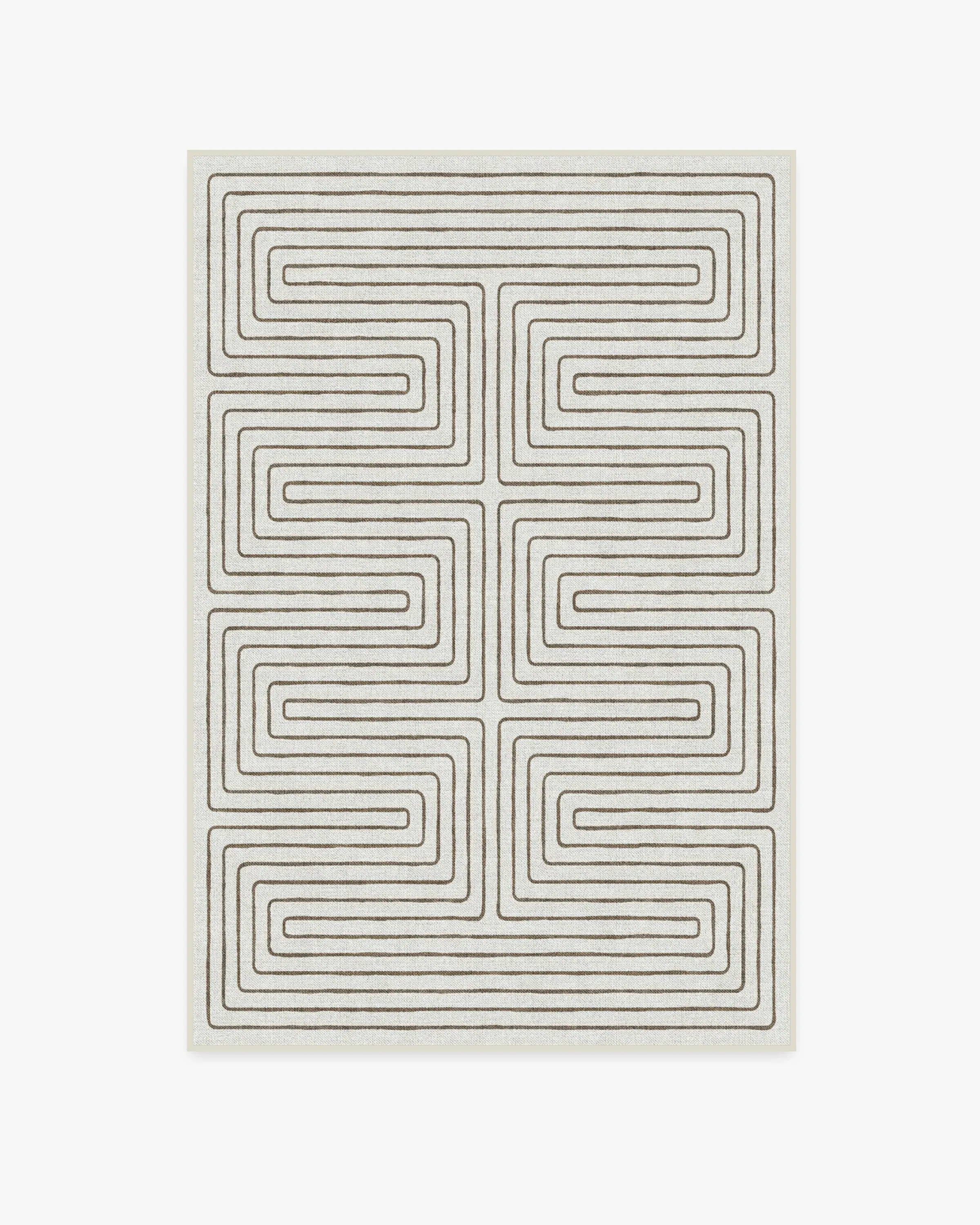 Rectangular Area Rug Machine Washable - Camel