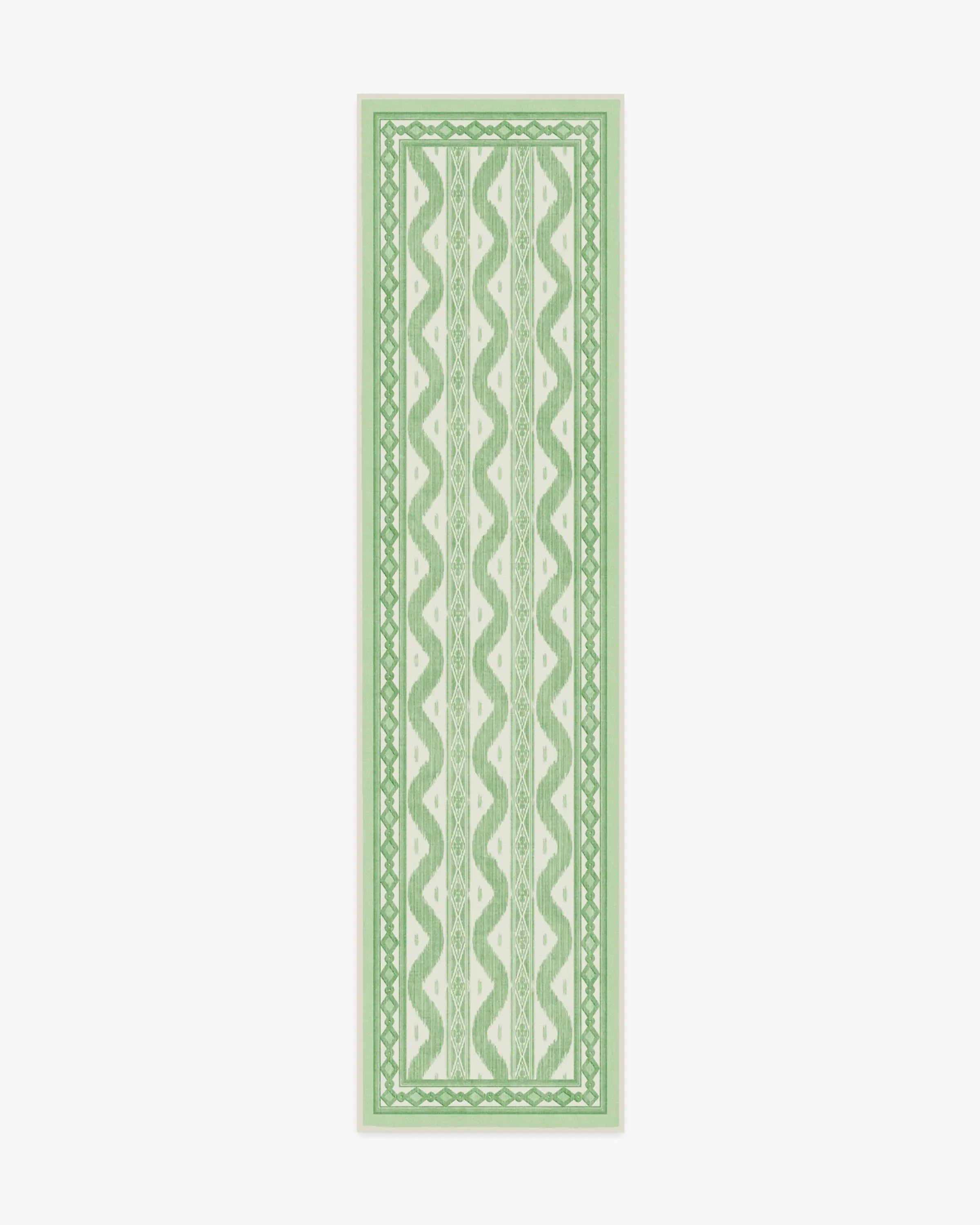 Rectangular Area Rug Machine Washable - Green