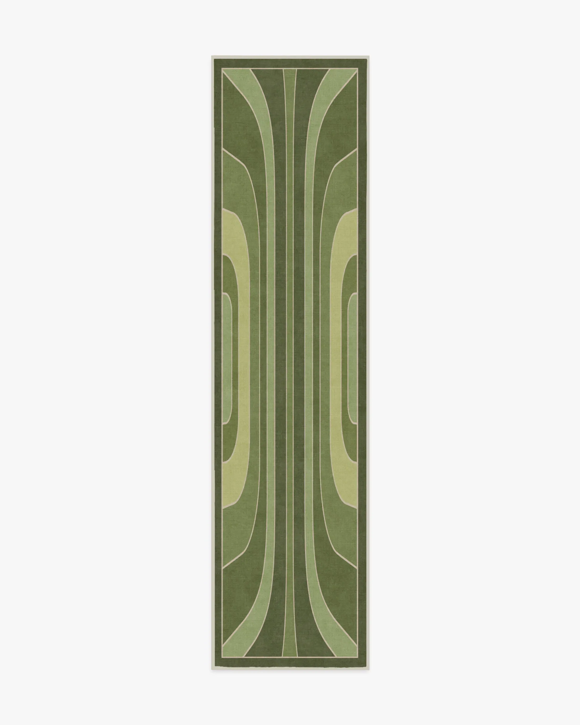 Rectangular Area Rug Machine Washable - Green