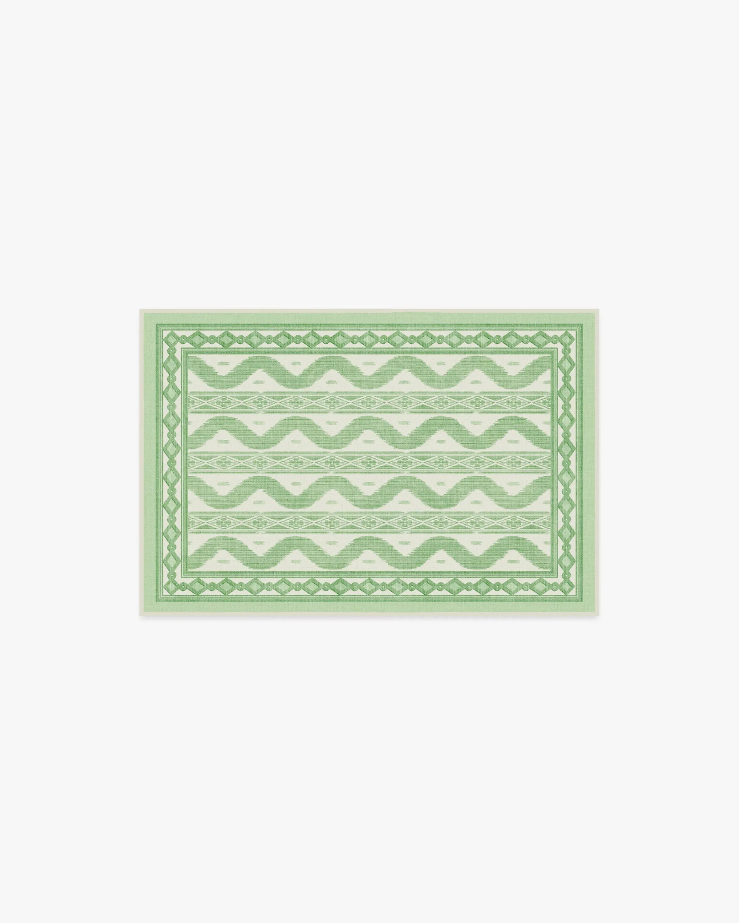 Rectangular Area Rug Machine Washable - Green image