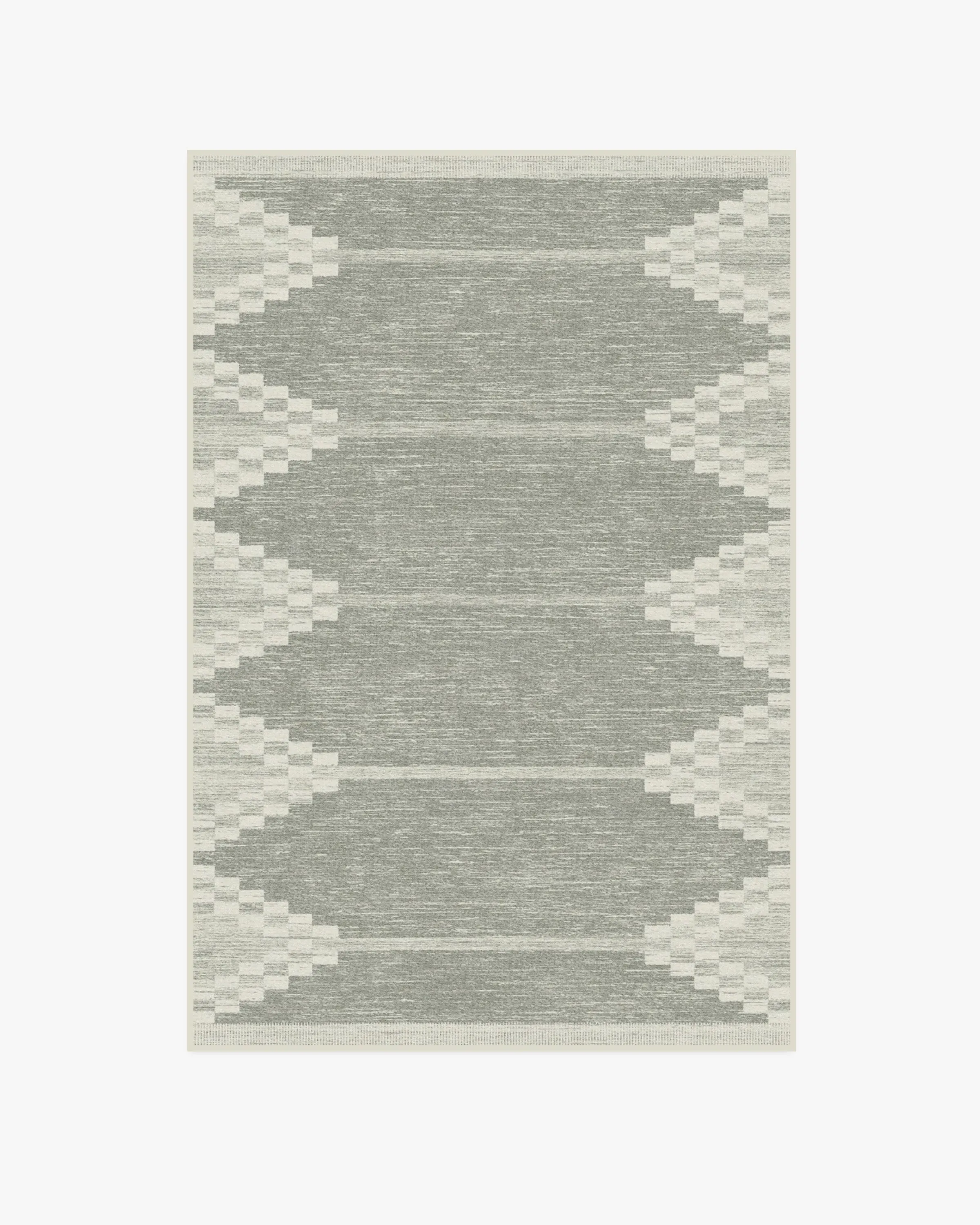 Rectangular Area Rug Machine Washable - Grey