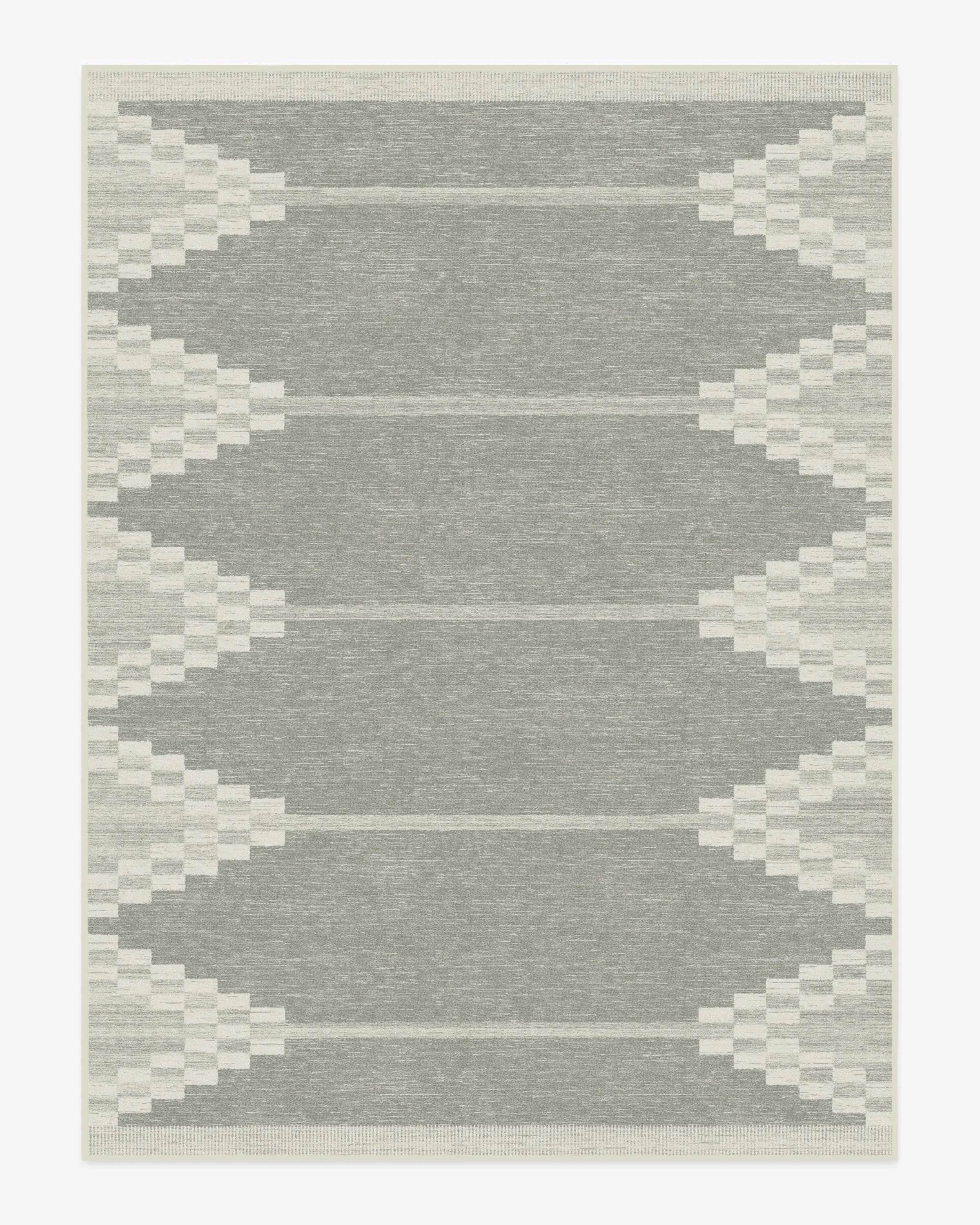 Rectangular Area Rug Machine Washable - Grey