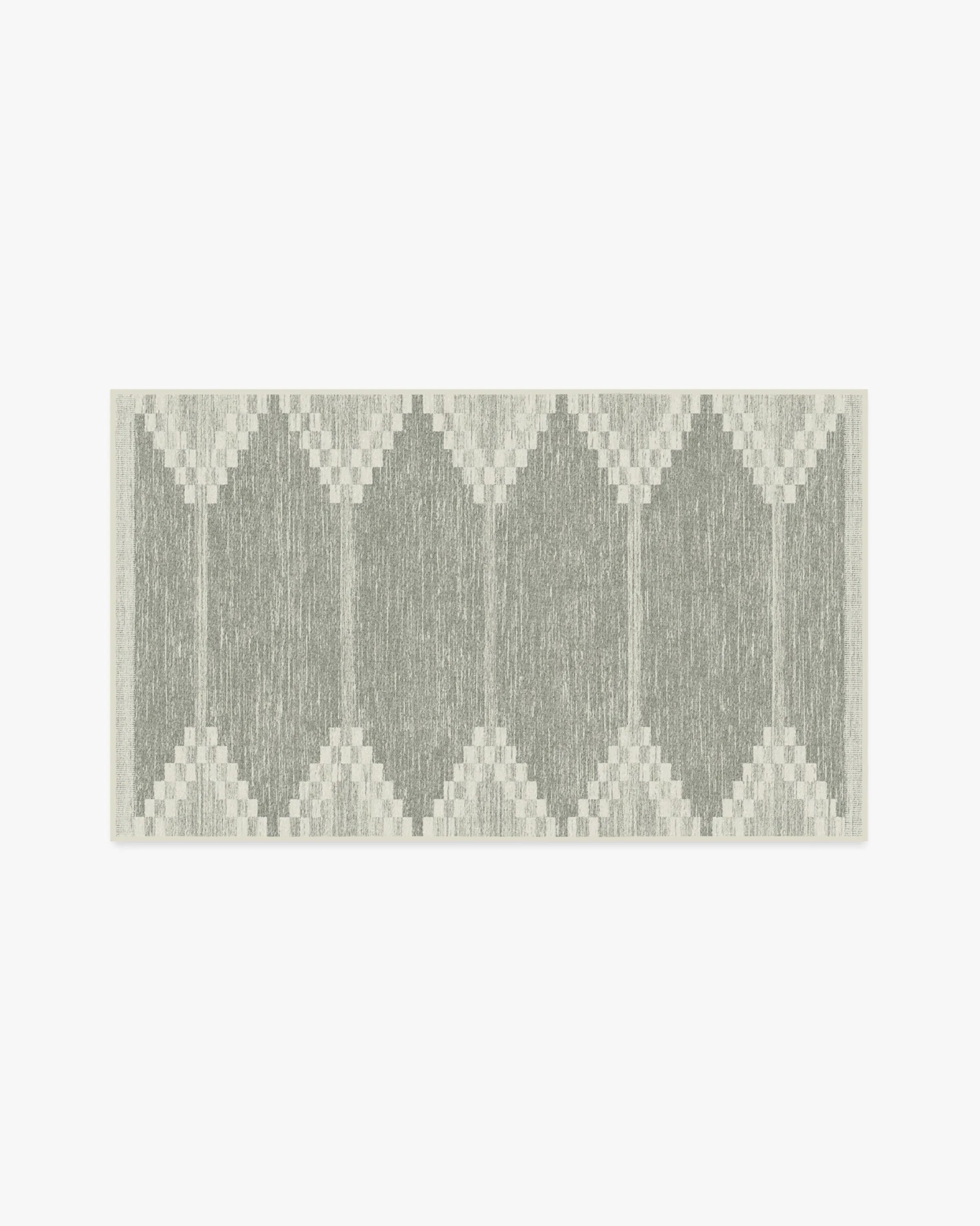 Rectangular Area Rug Machine Washable - Grey