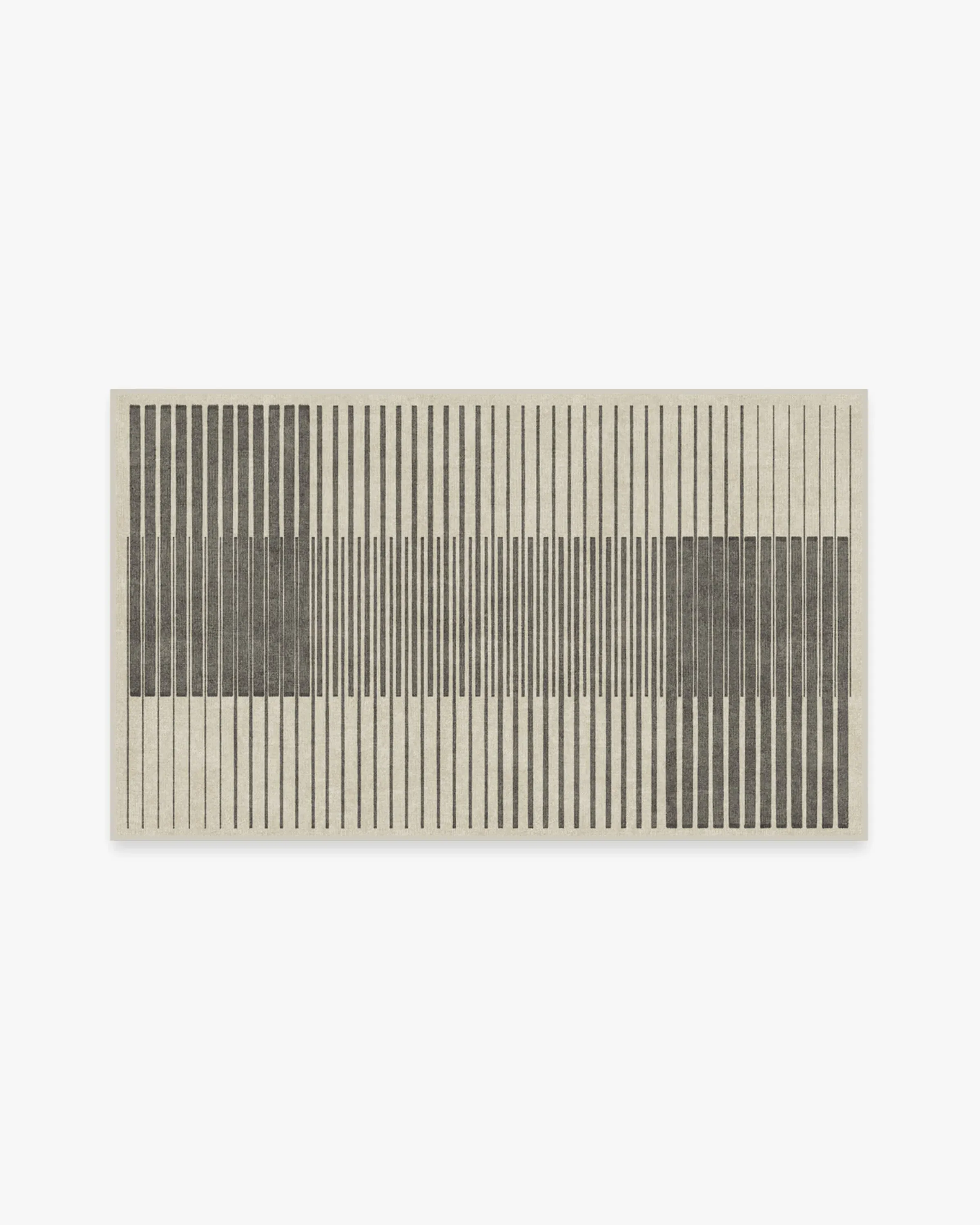 Rectangular Area Rug Machine Washable - Grey