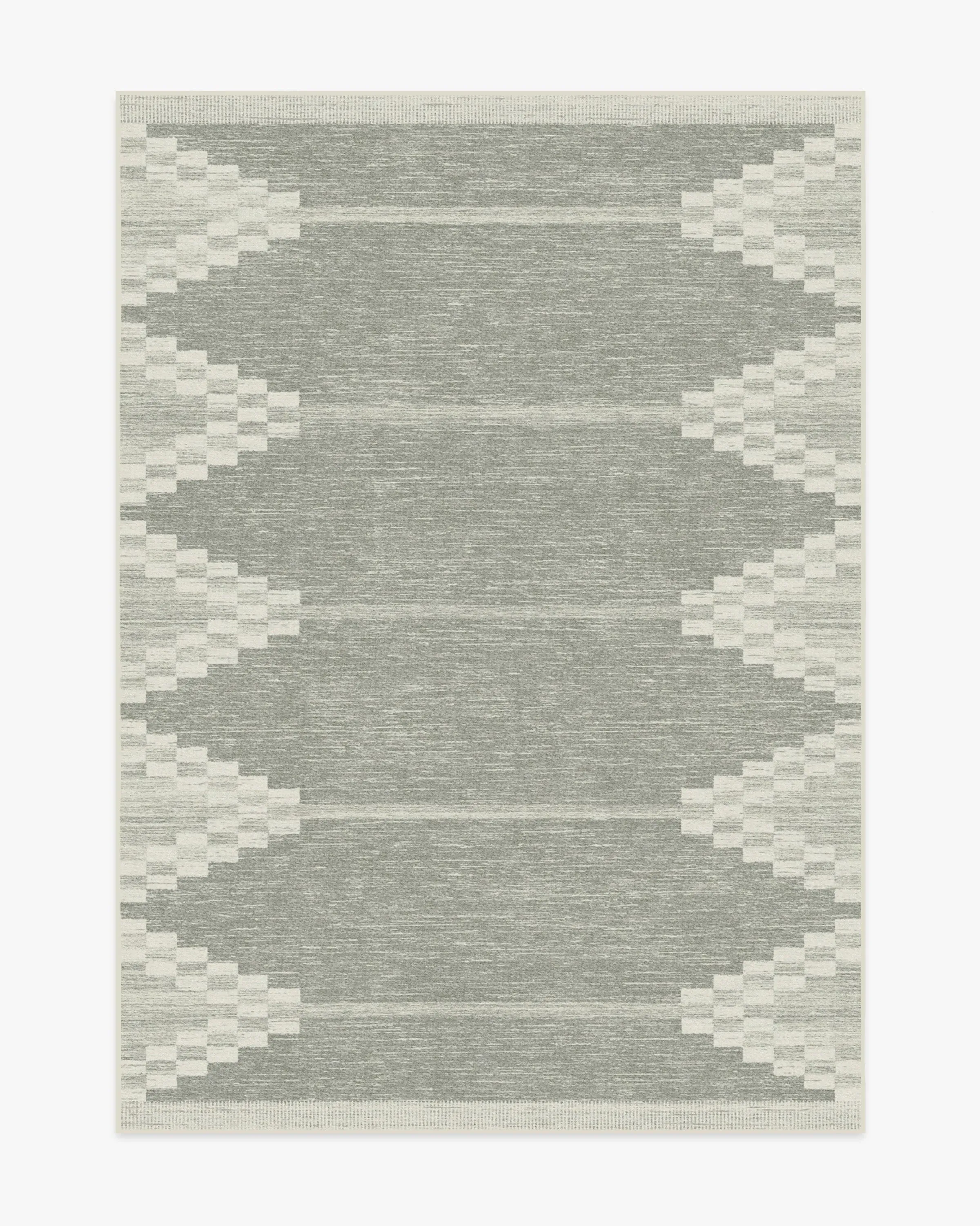 Rectangular Area Rug Machine Washable - Grey