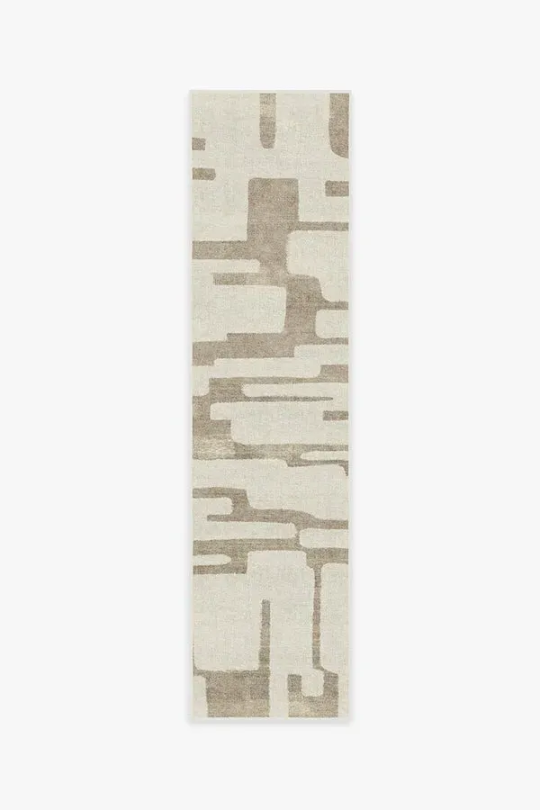 Rectangular Area Rug Machine Washable - Ivory