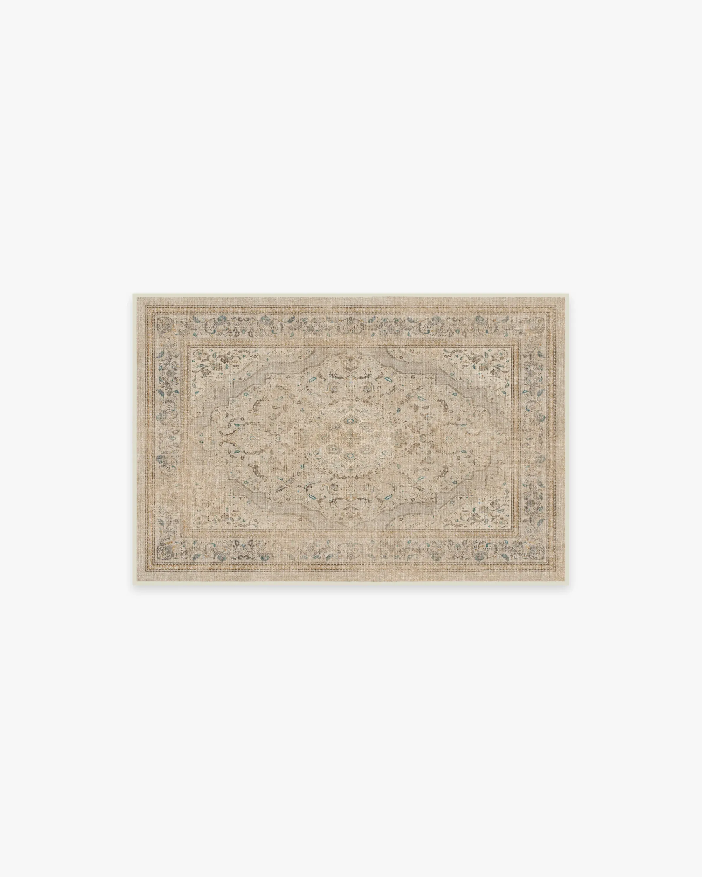 Rectangular Area Rug Machine Washable - Ivory image