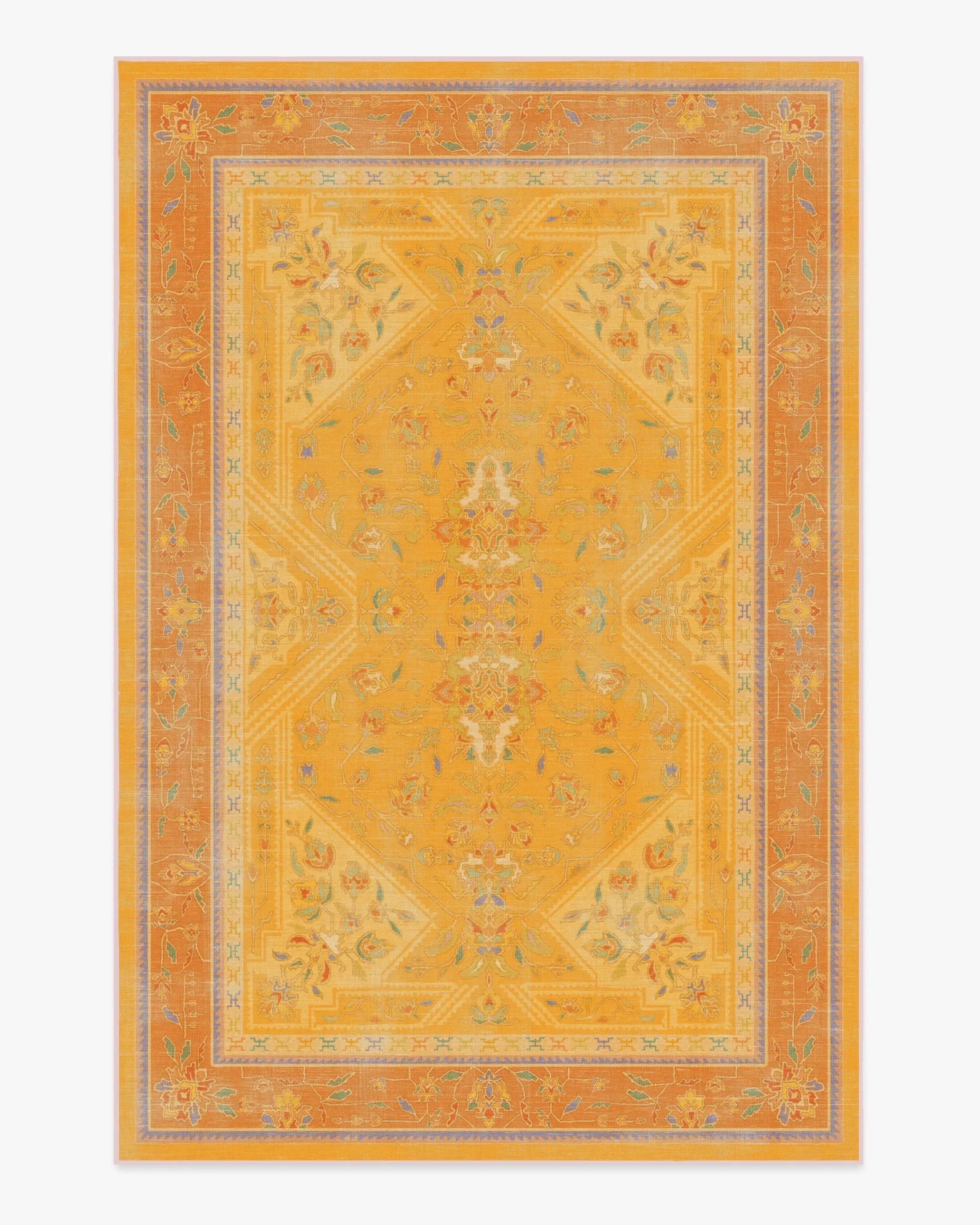 Rectangular Area Rug Machine Washable - Mango