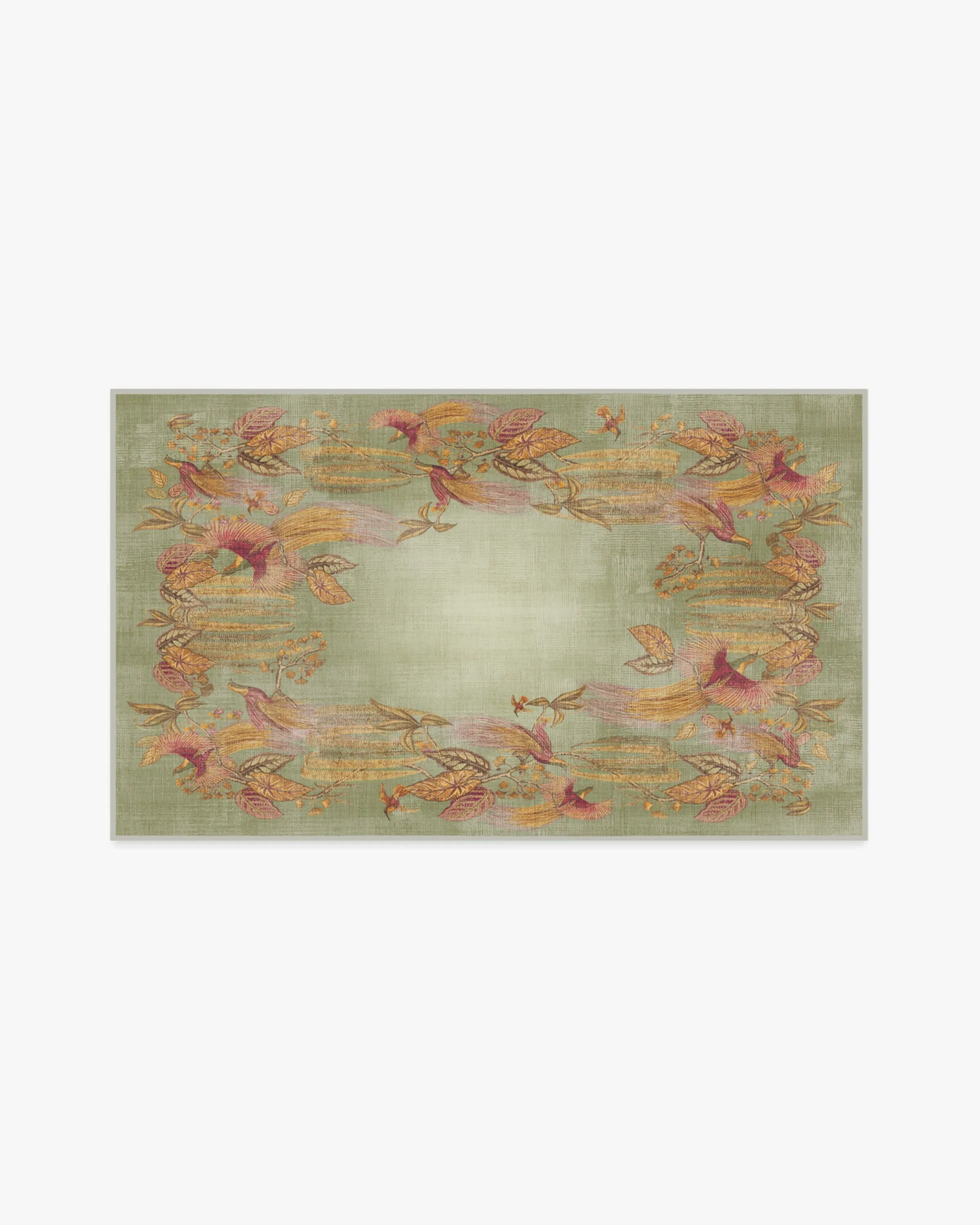 Rectangular Area Rug Machine Washable - Multi