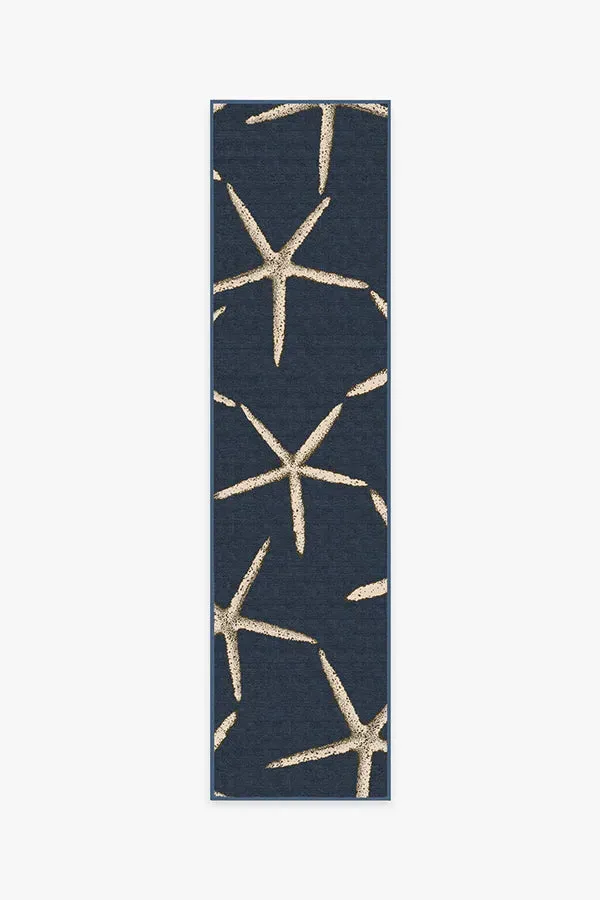 Rectangular Area Rug Machine Washable - Navy