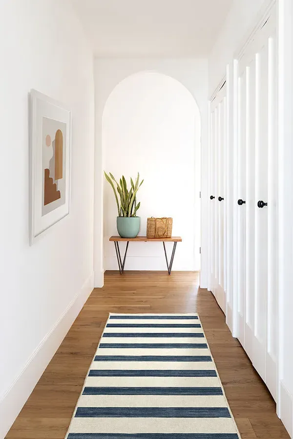Rectangular Area Rug Machine Washable - Navy
