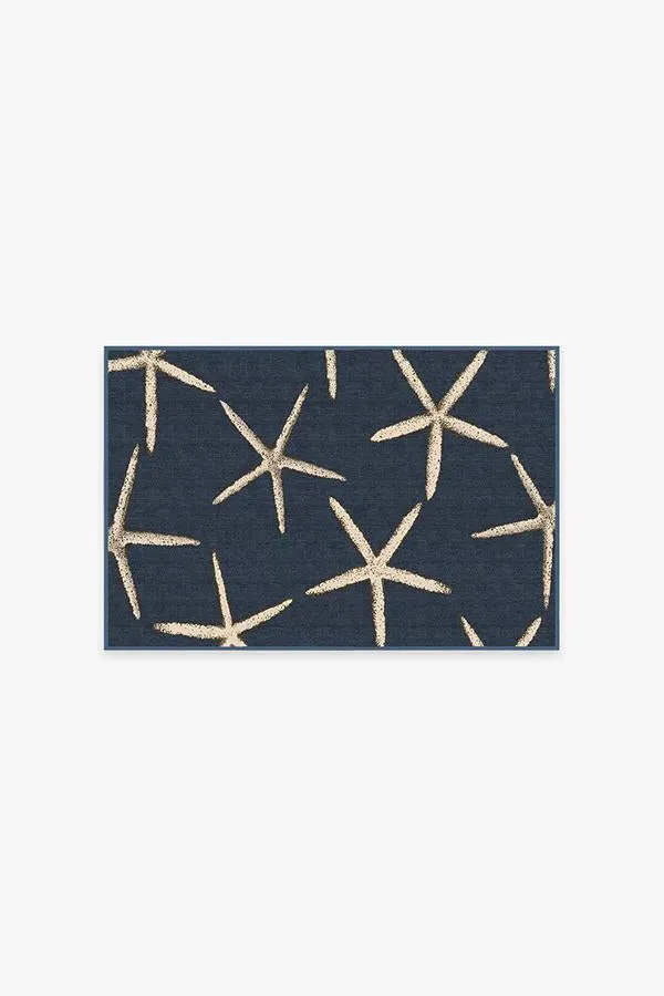 Rectangular Area Rug Machine Washable - Navy image