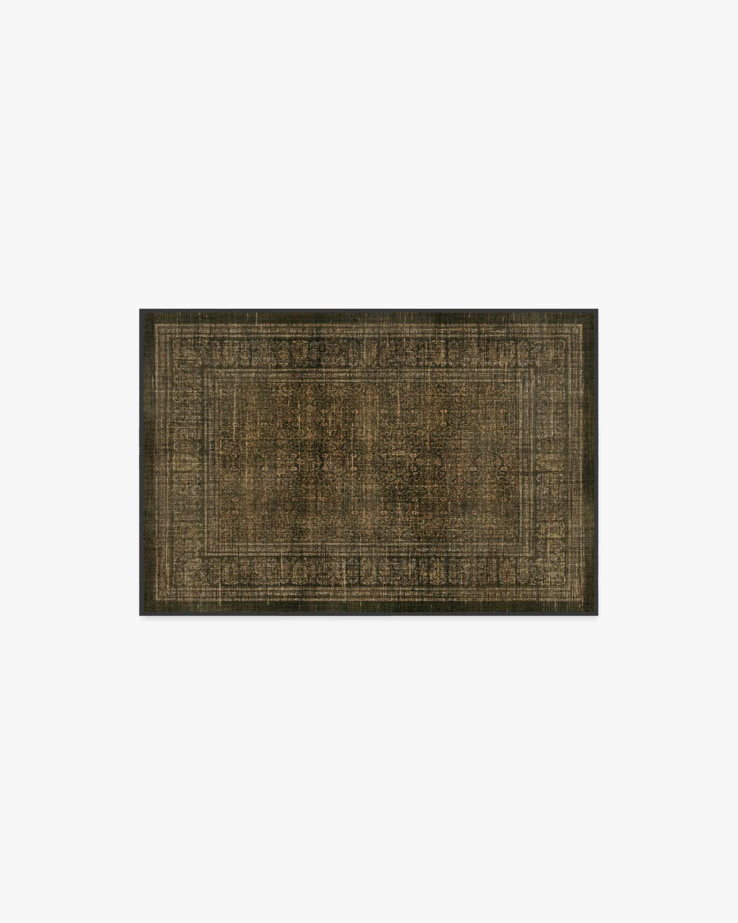 Rectangular Area Rug Machine Washable - Olive image