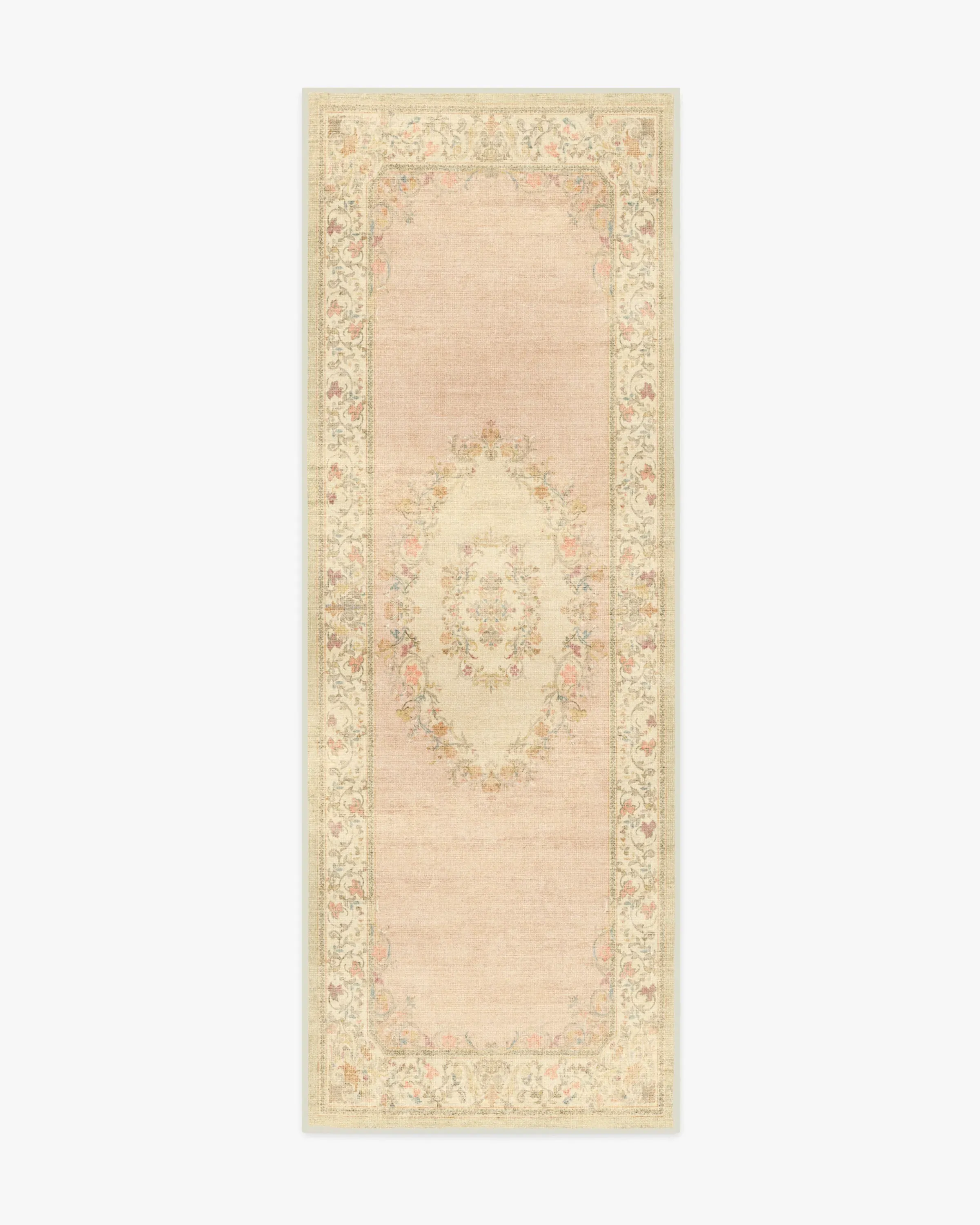 Rectangular Area Rug Machine Washable - Pink