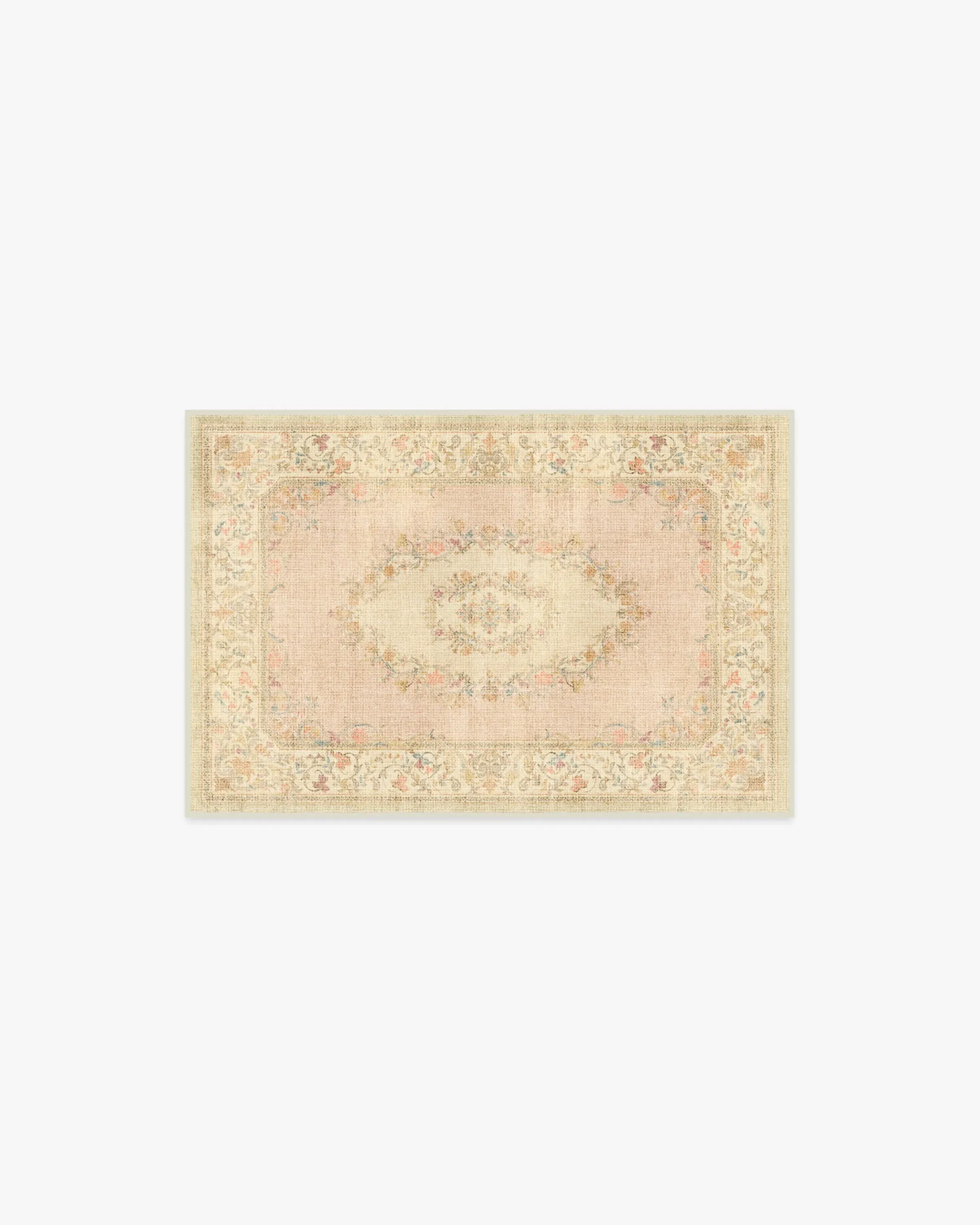 Rectangular Area Rug Machine Washable - Pink image