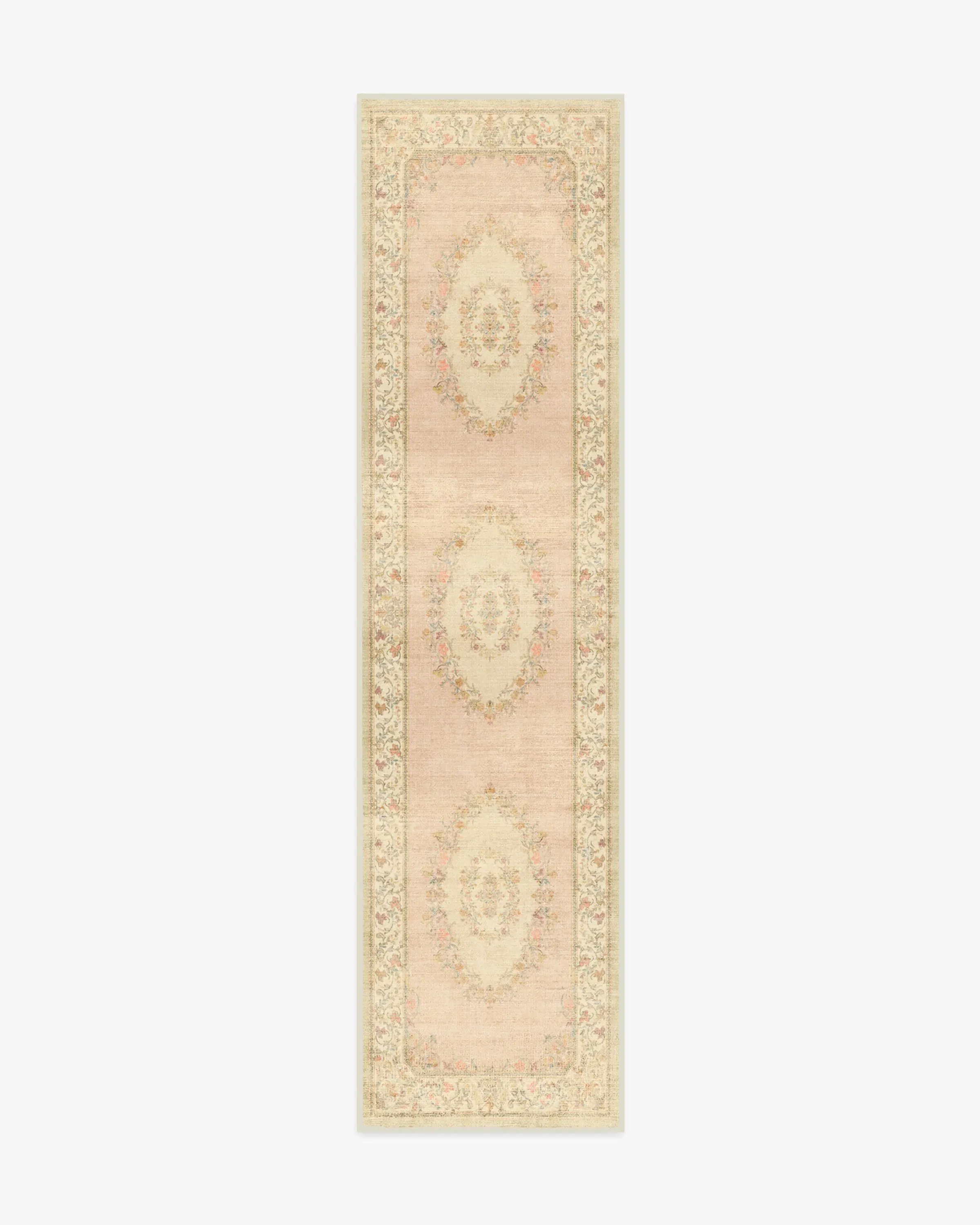 Rectangular Area Rug Machine Washable - Pink