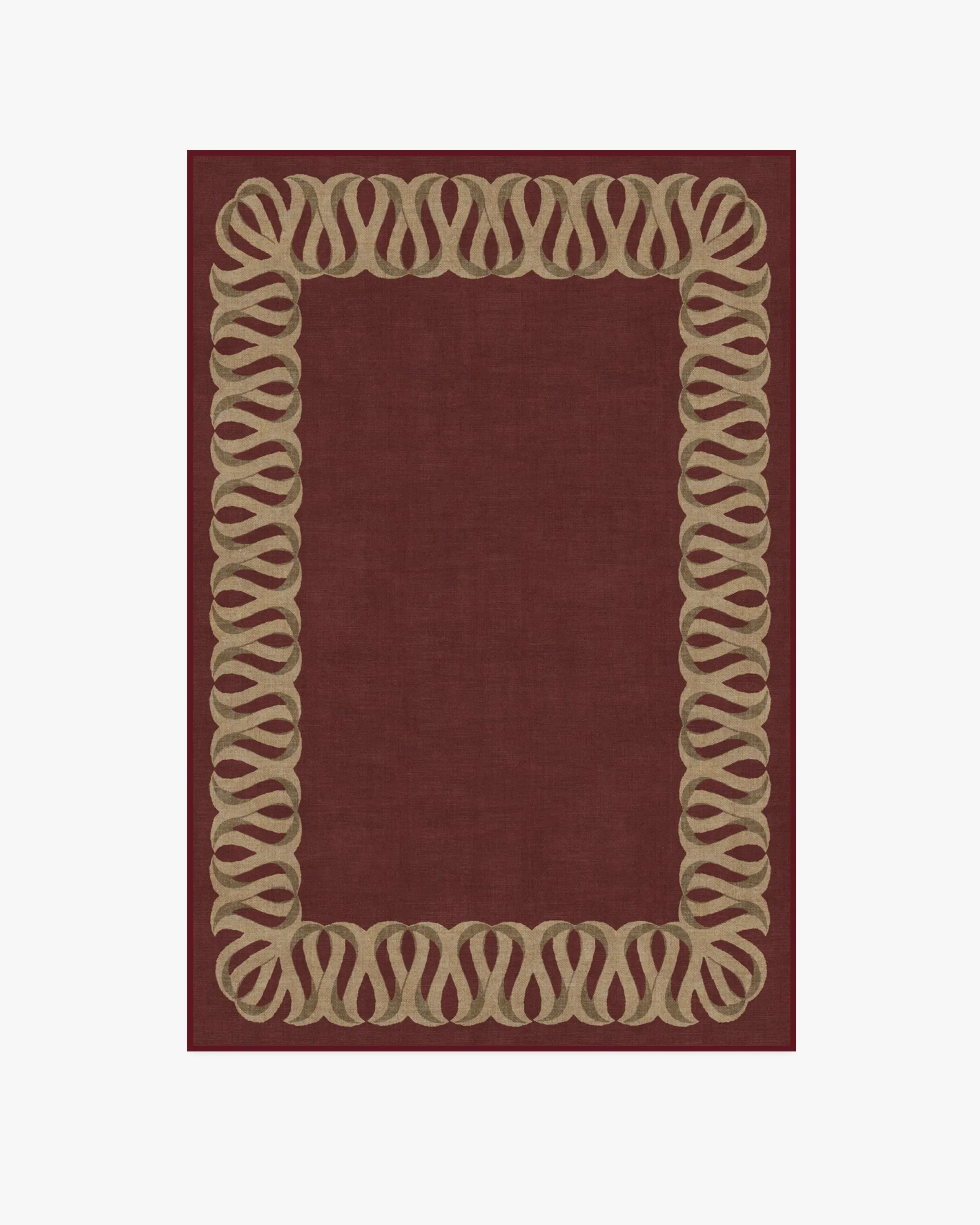 Rectangular Area Rug Machine Washable - Red
