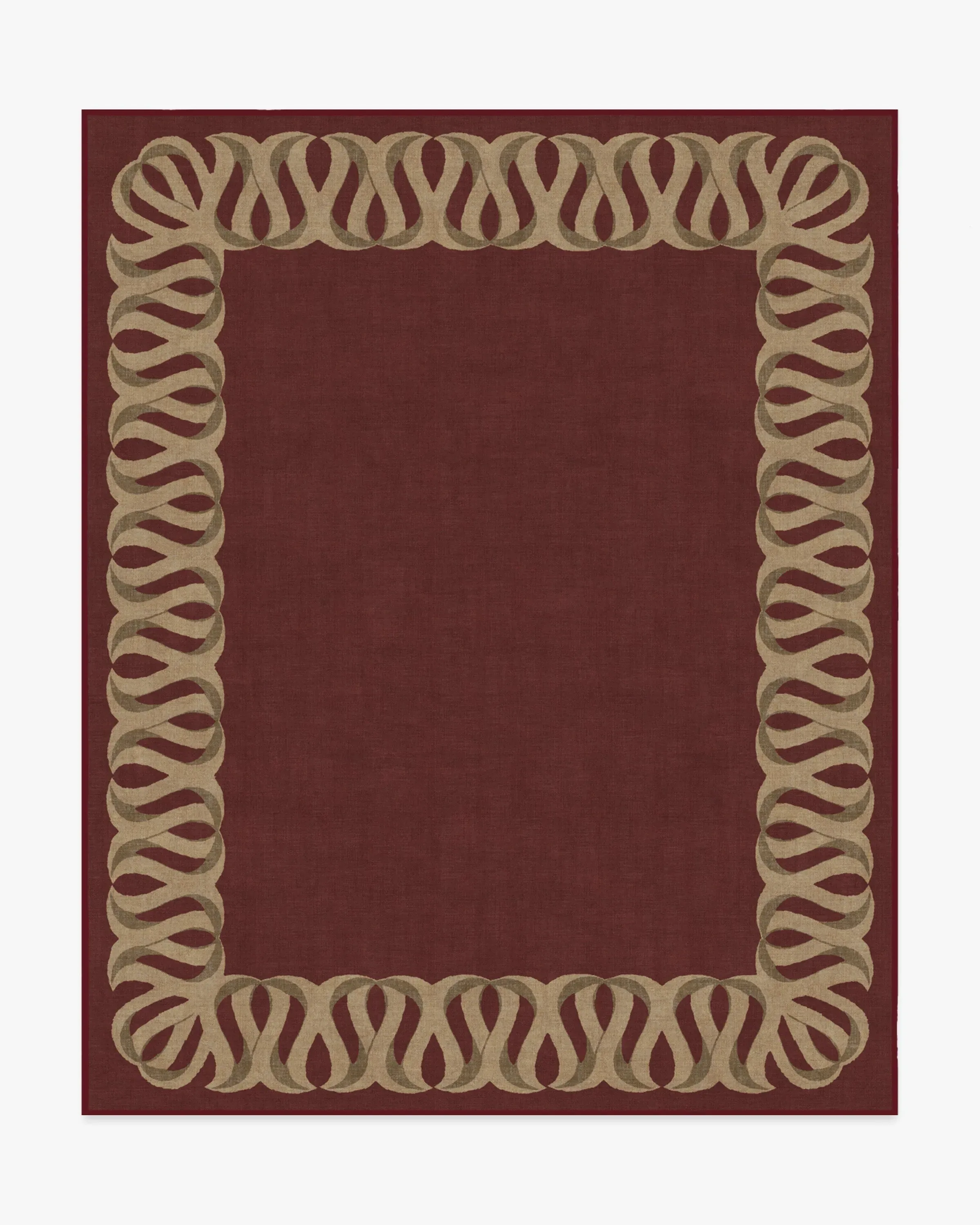 Rectangular Area Rug Machine Washable - Red