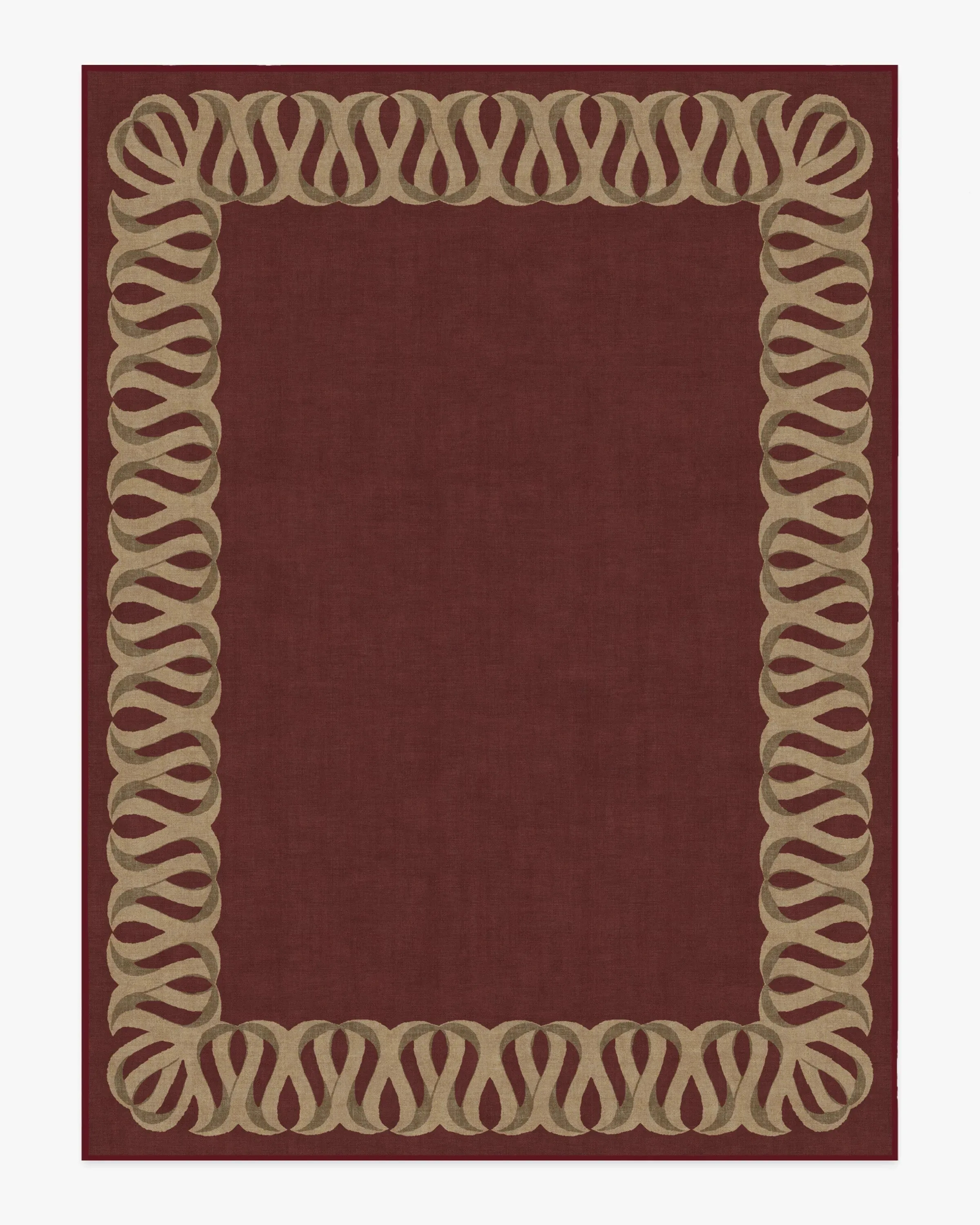 Rectangular Area Rug Machine Washable - Red