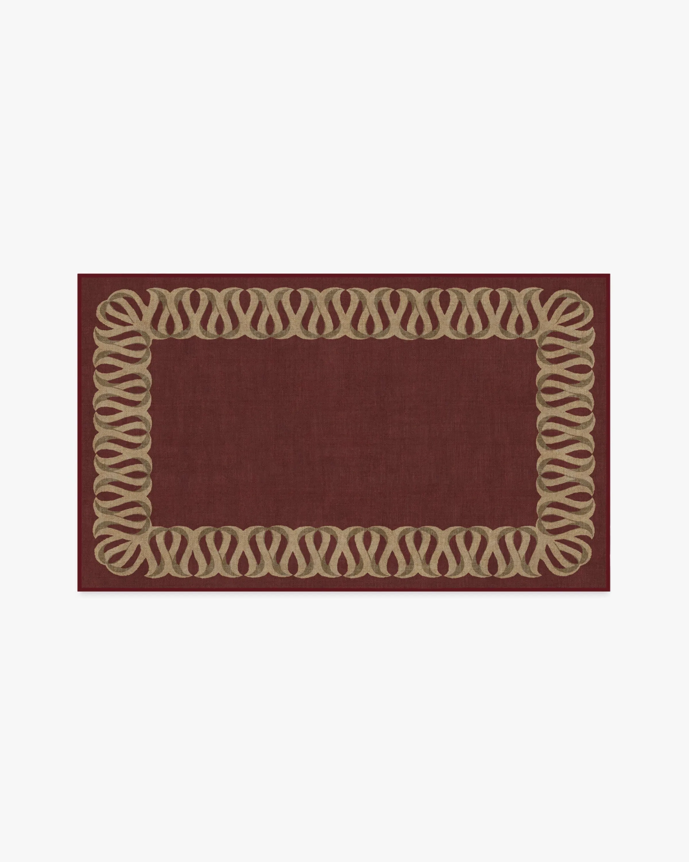 Rectangular Area Rug Machine Washable - Red