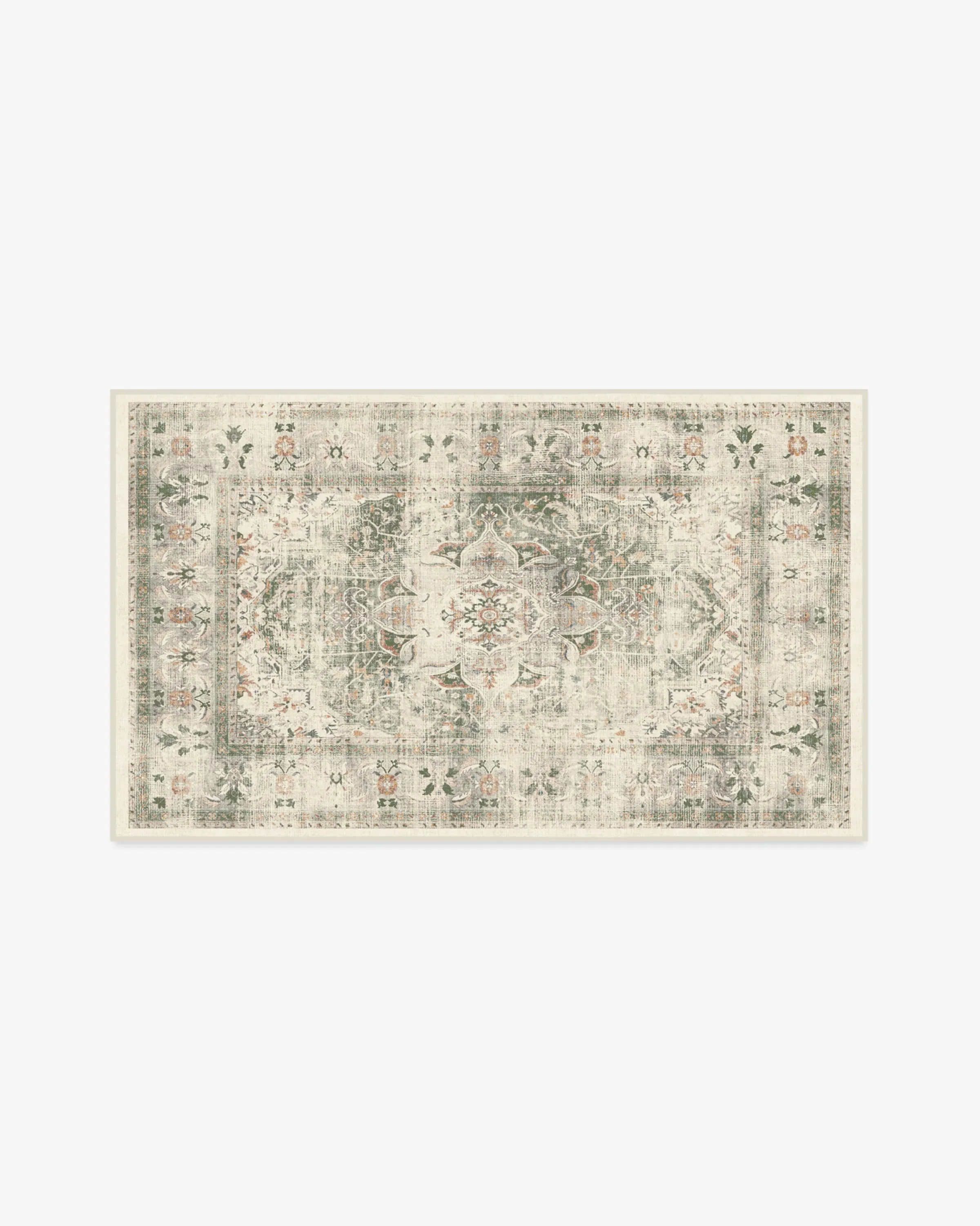 Rectangular Area Rug Machine Washable - Sage
