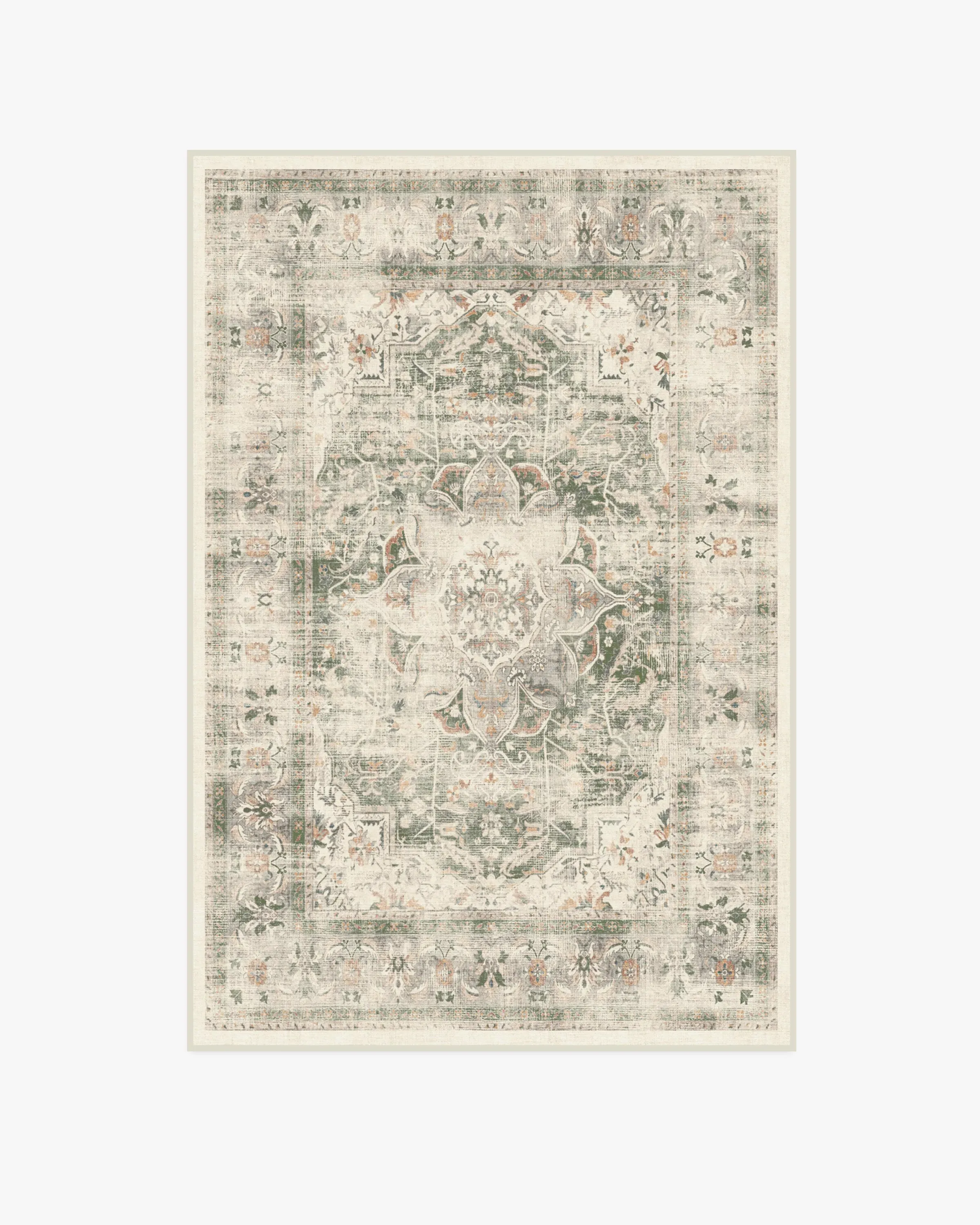 Rectangular Area Rug Machine Washable - Sage