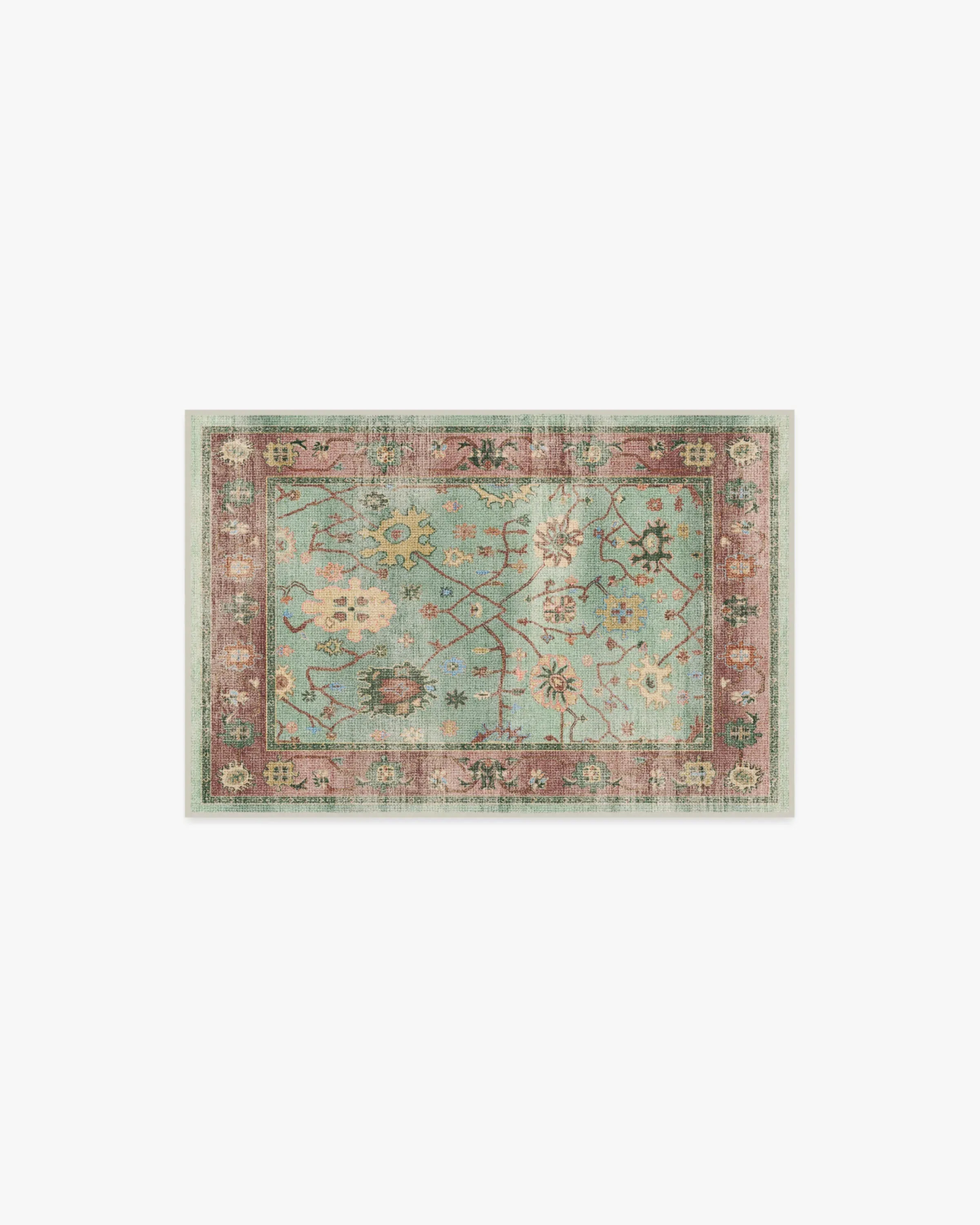 Rectangular Area Rug Machine Washable - Sage image