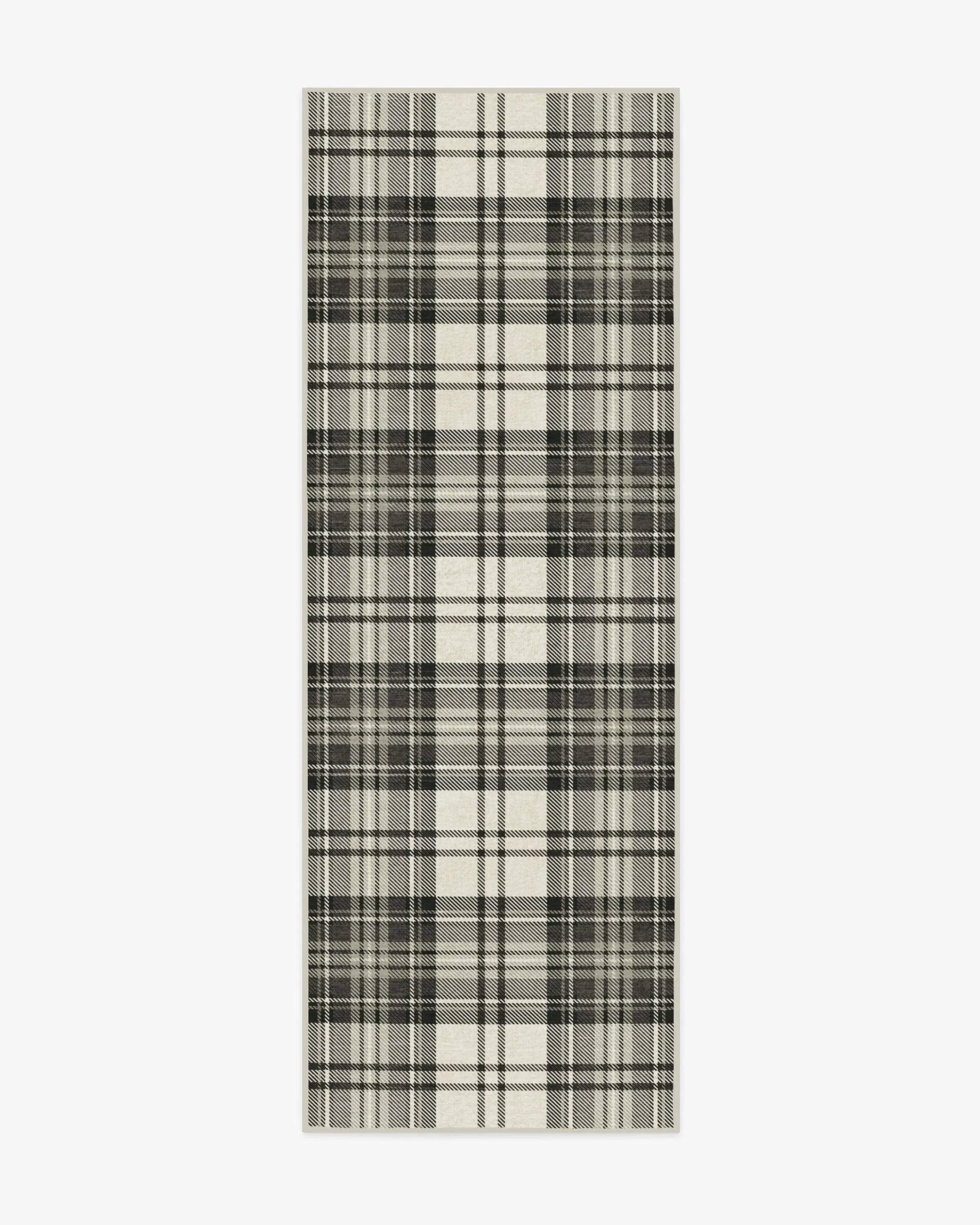 Rectangular Area Rug Machine Washable - Tartan