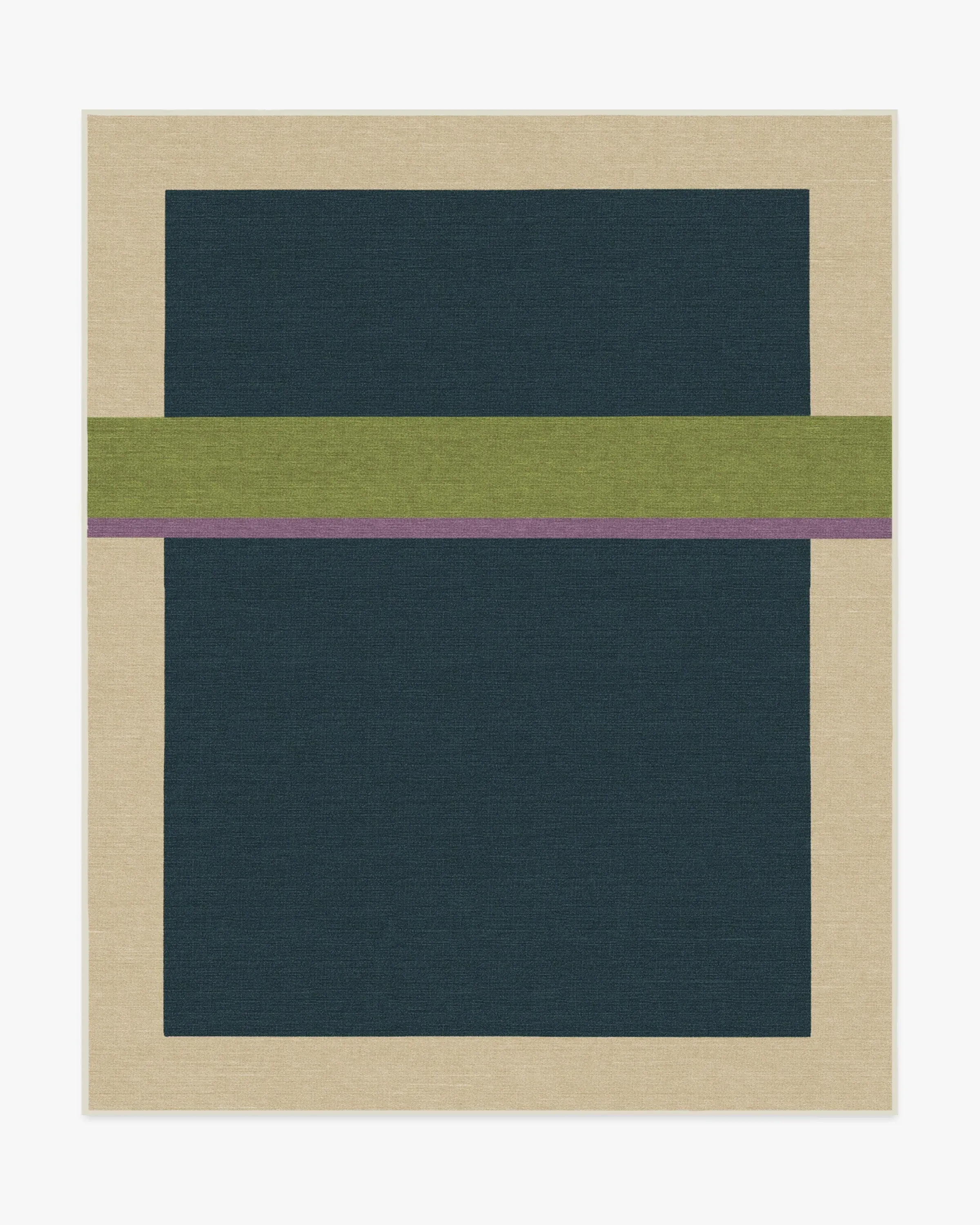 Rectangular Area Rug Machine Washable - Teal