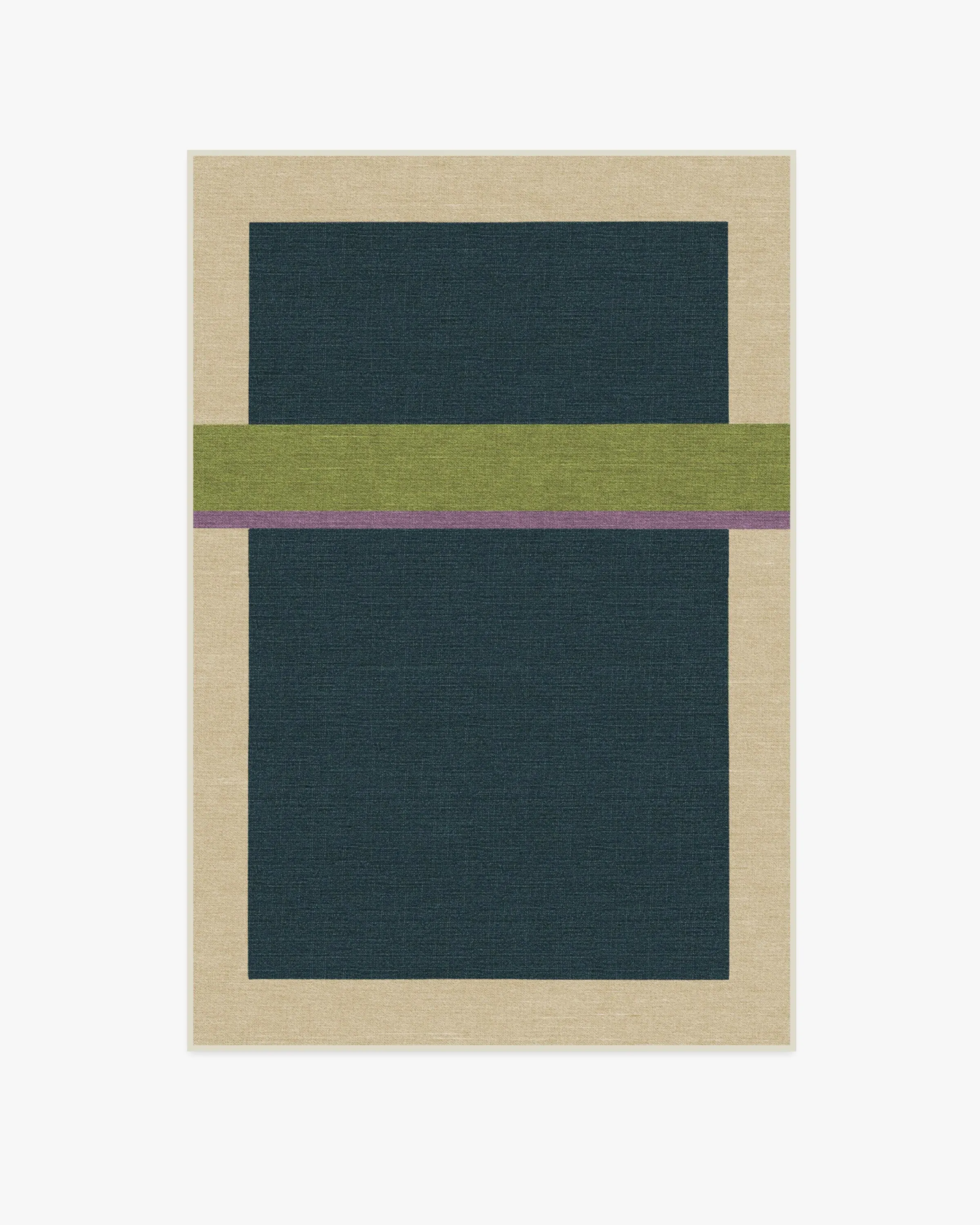 Rectangular Area Rug Machine Washable - Teal