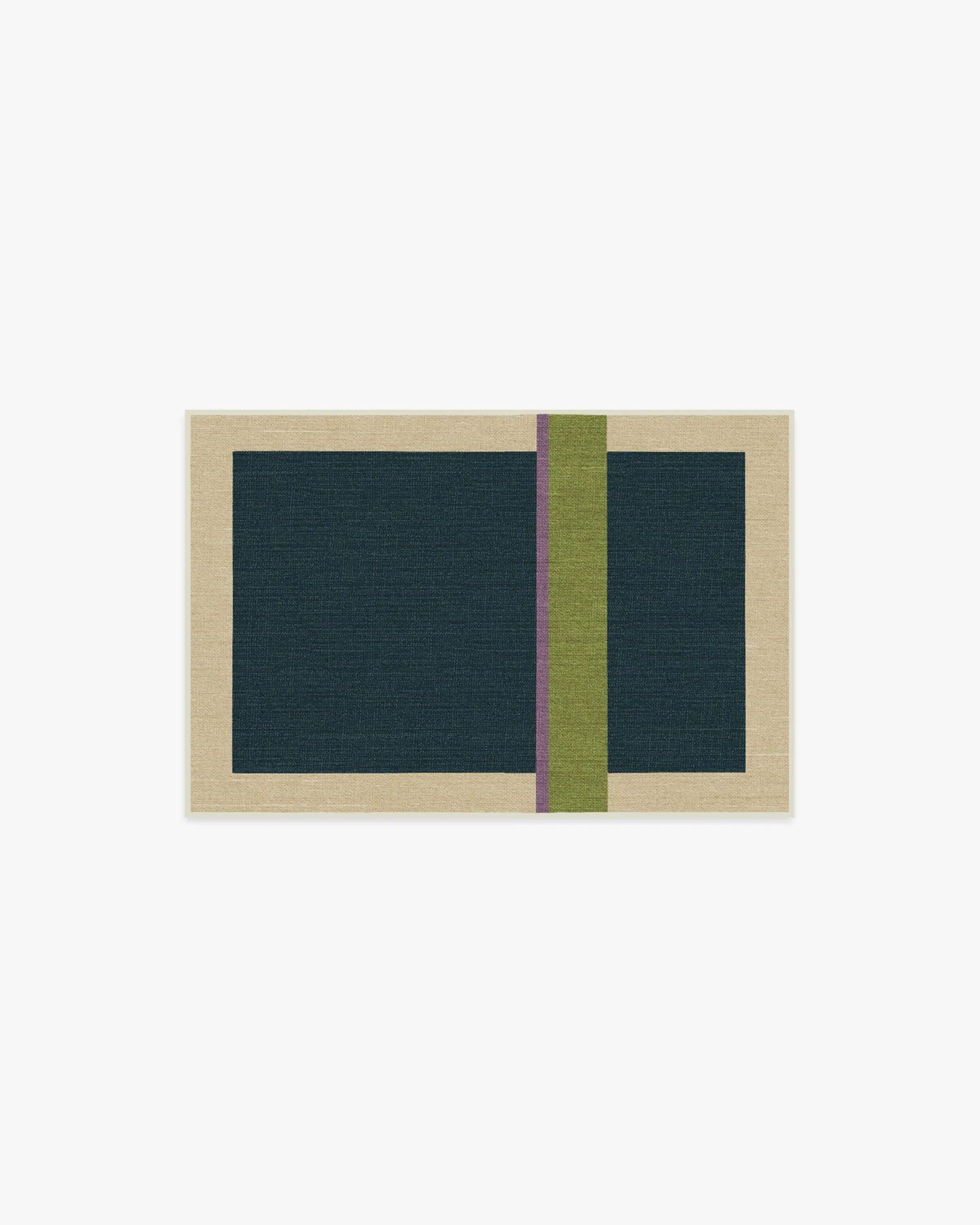 Rectangular Area Rug Machine Washable - Teal image