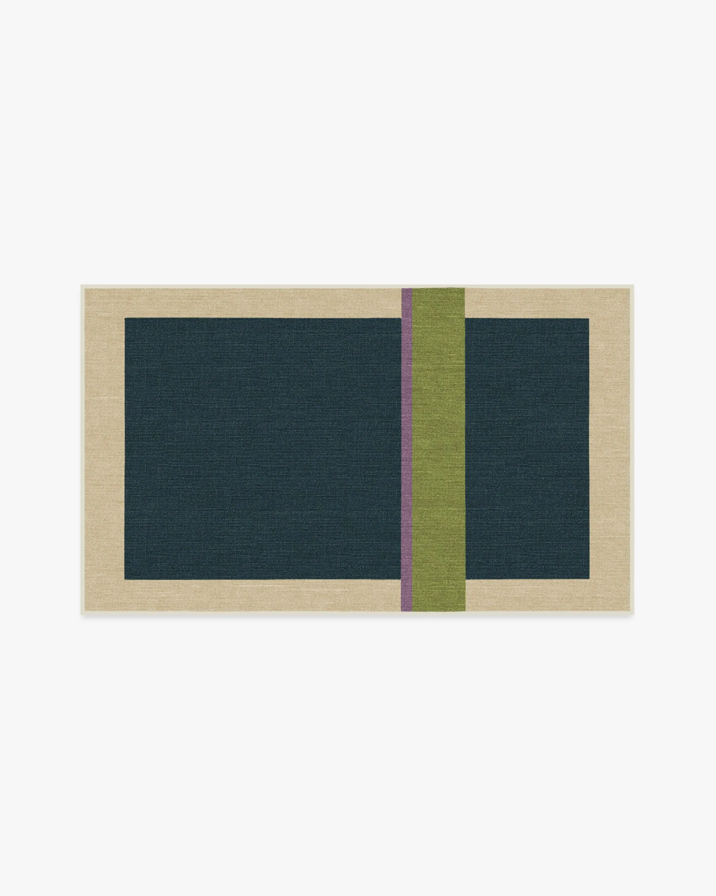 Rectangular Area Rug Machine Washable - Teal