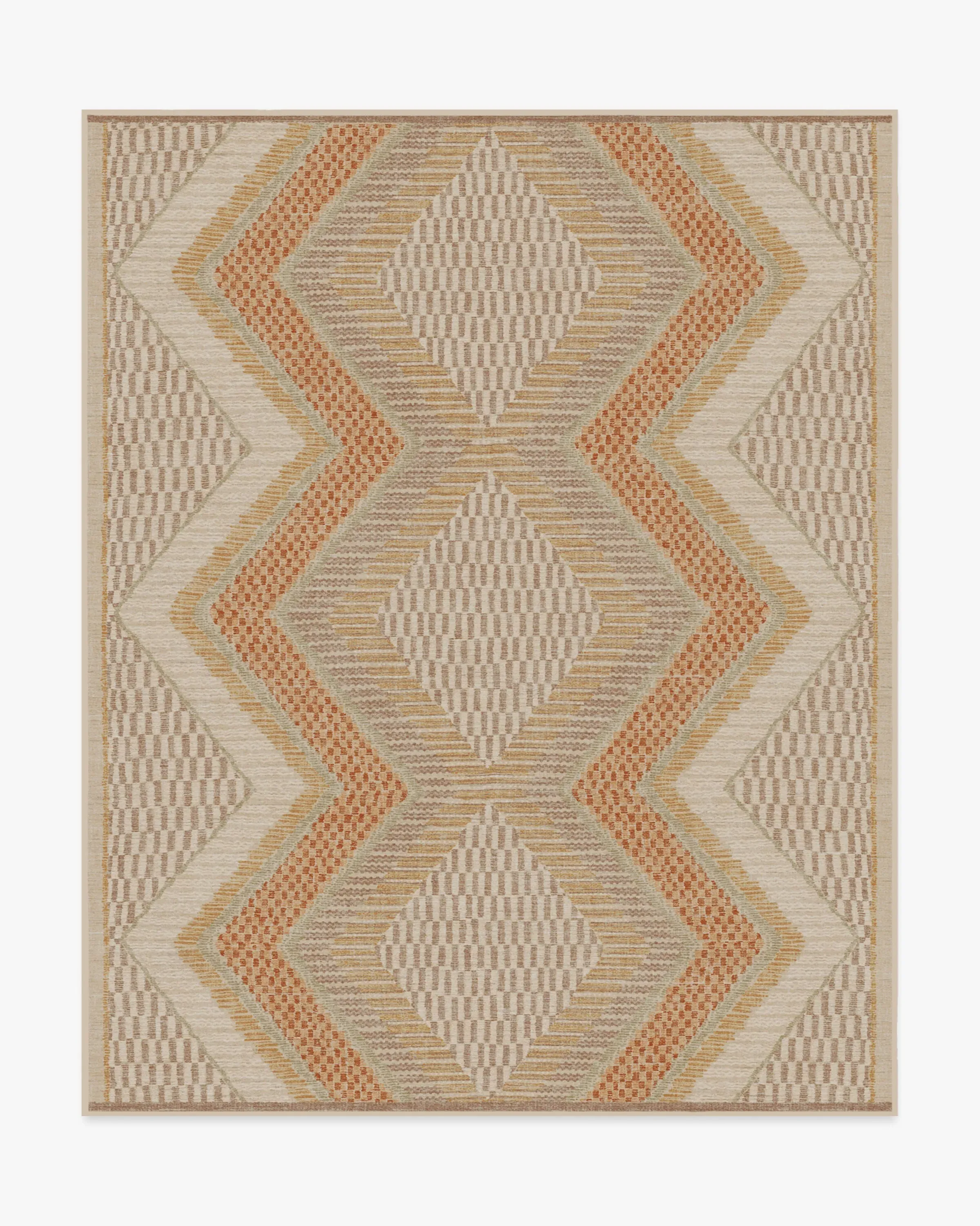Rectangular Machine Washable Area Rug - Natural