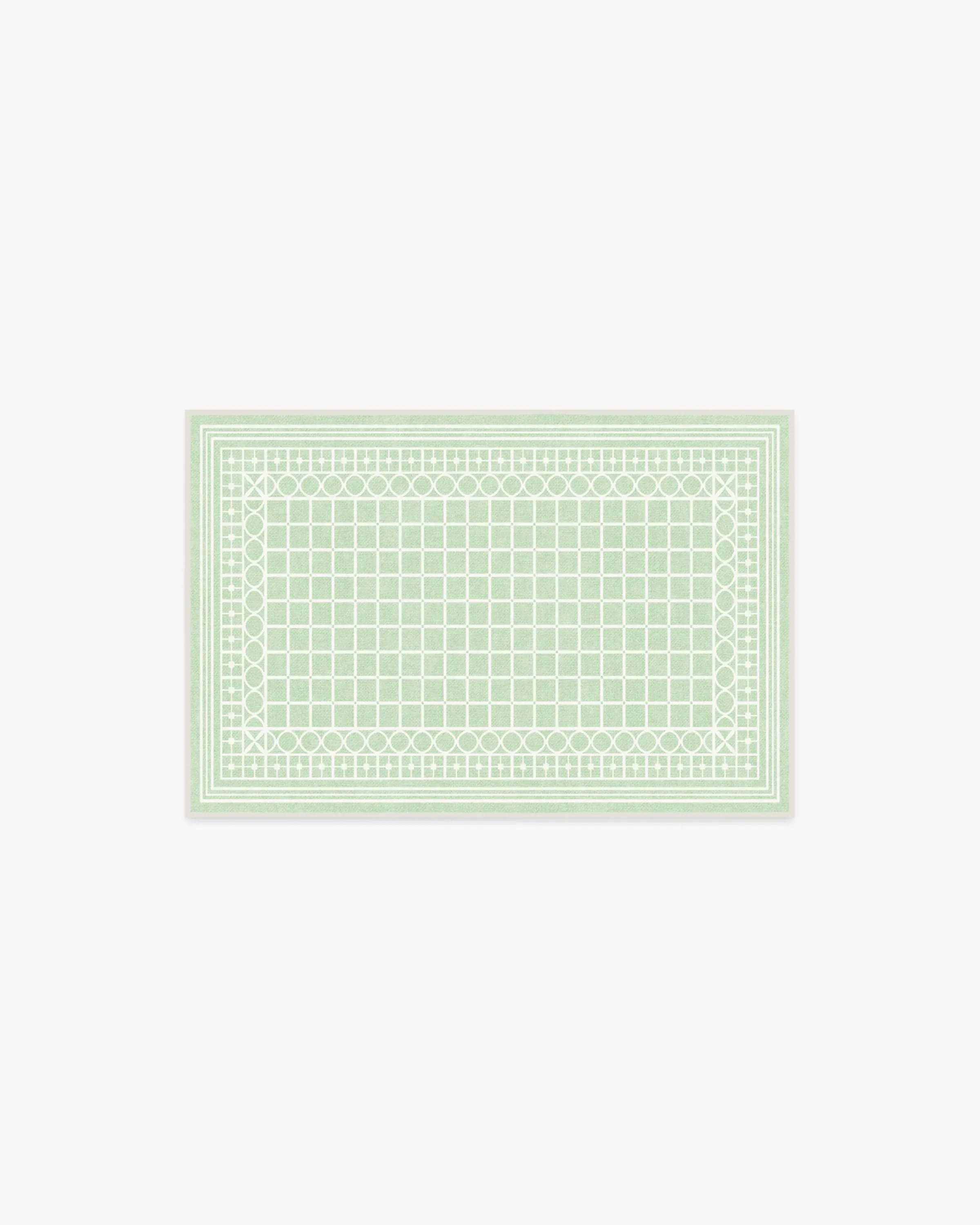 Rectangular Machine Washable Area Rug - Sage Green image