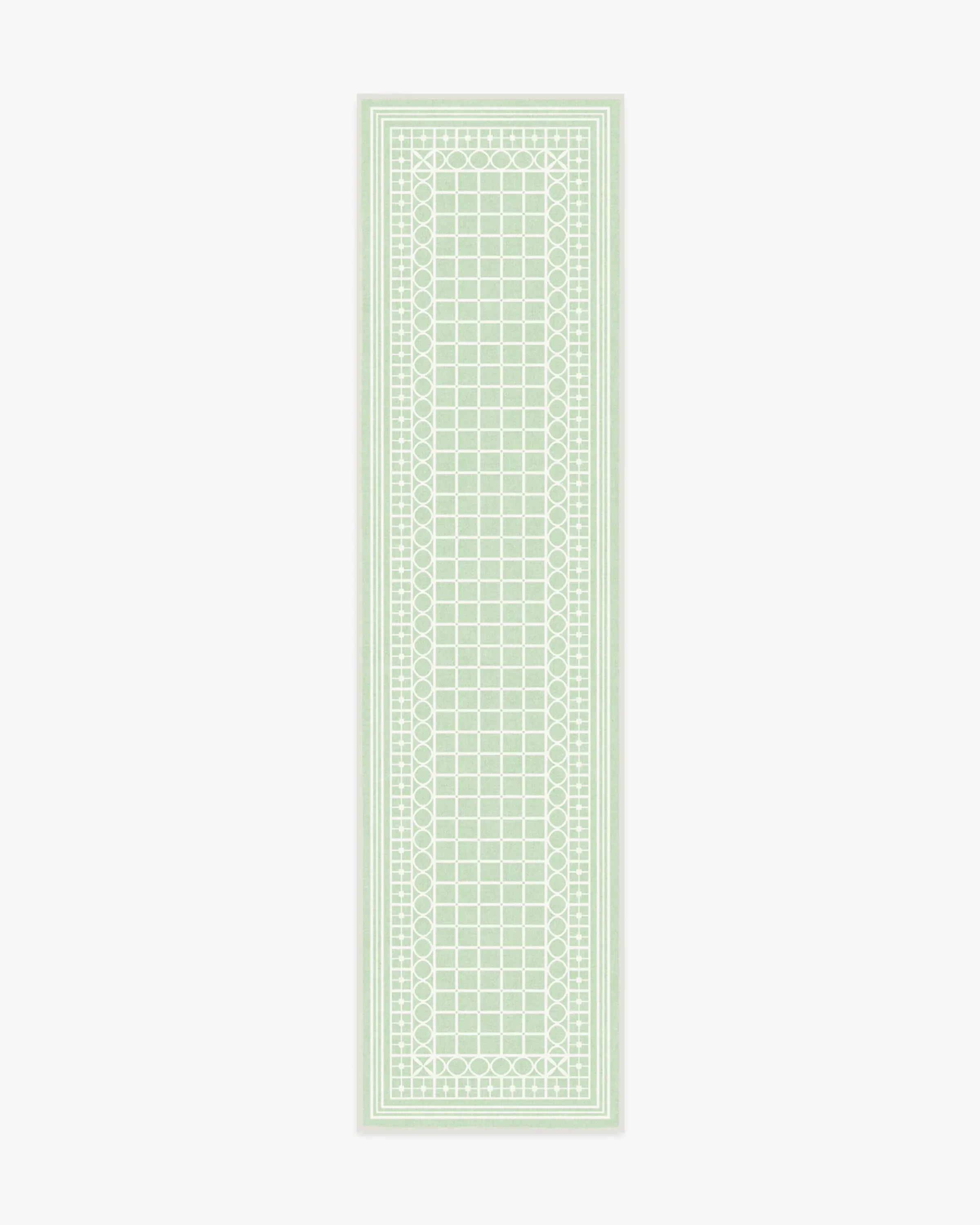 Rectangular Machine Washable Area Rug - Sage Green